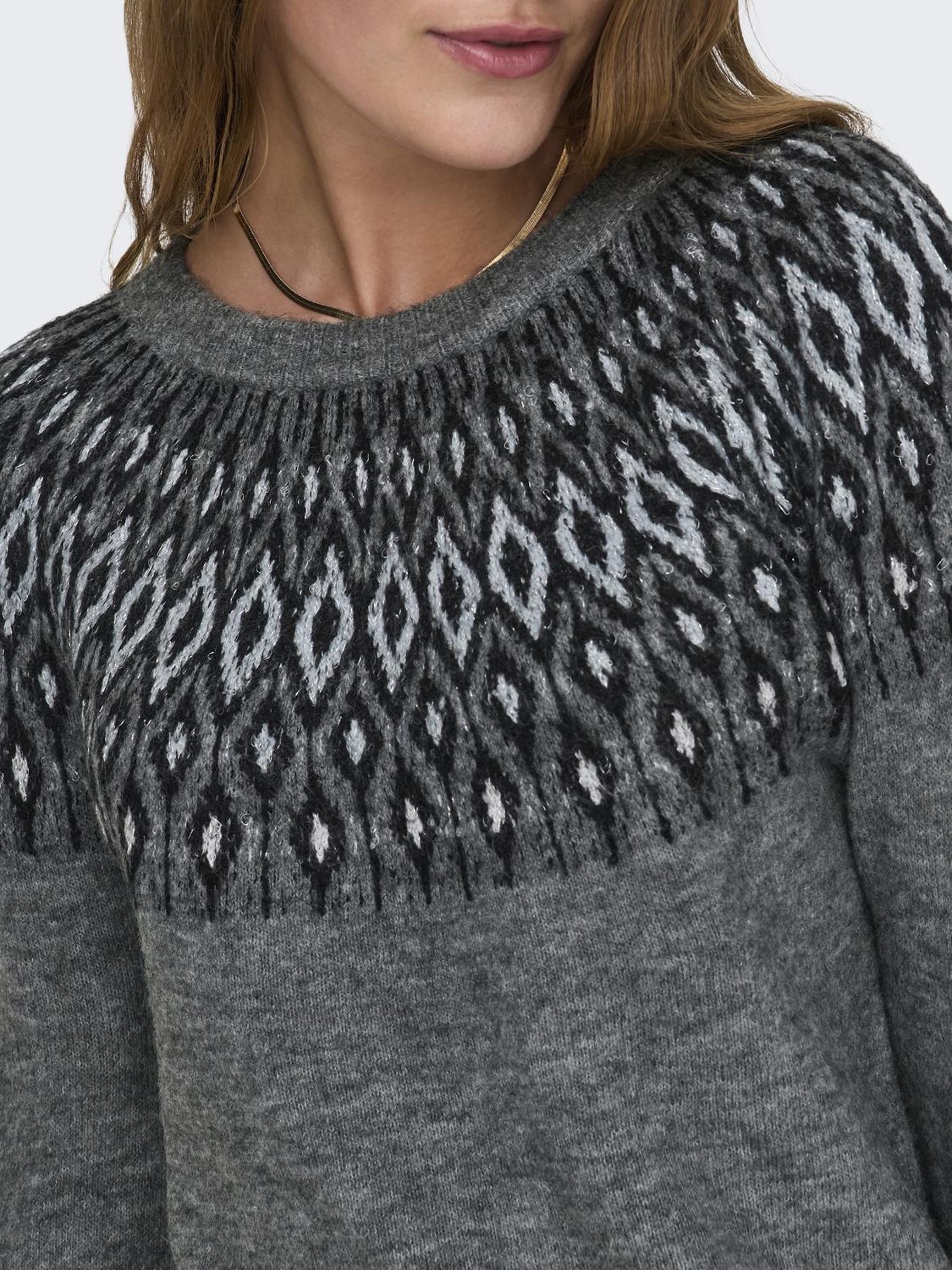 ONLY Rundhalspullover »ONLALINA LS JQ O-NECK EX KNT«