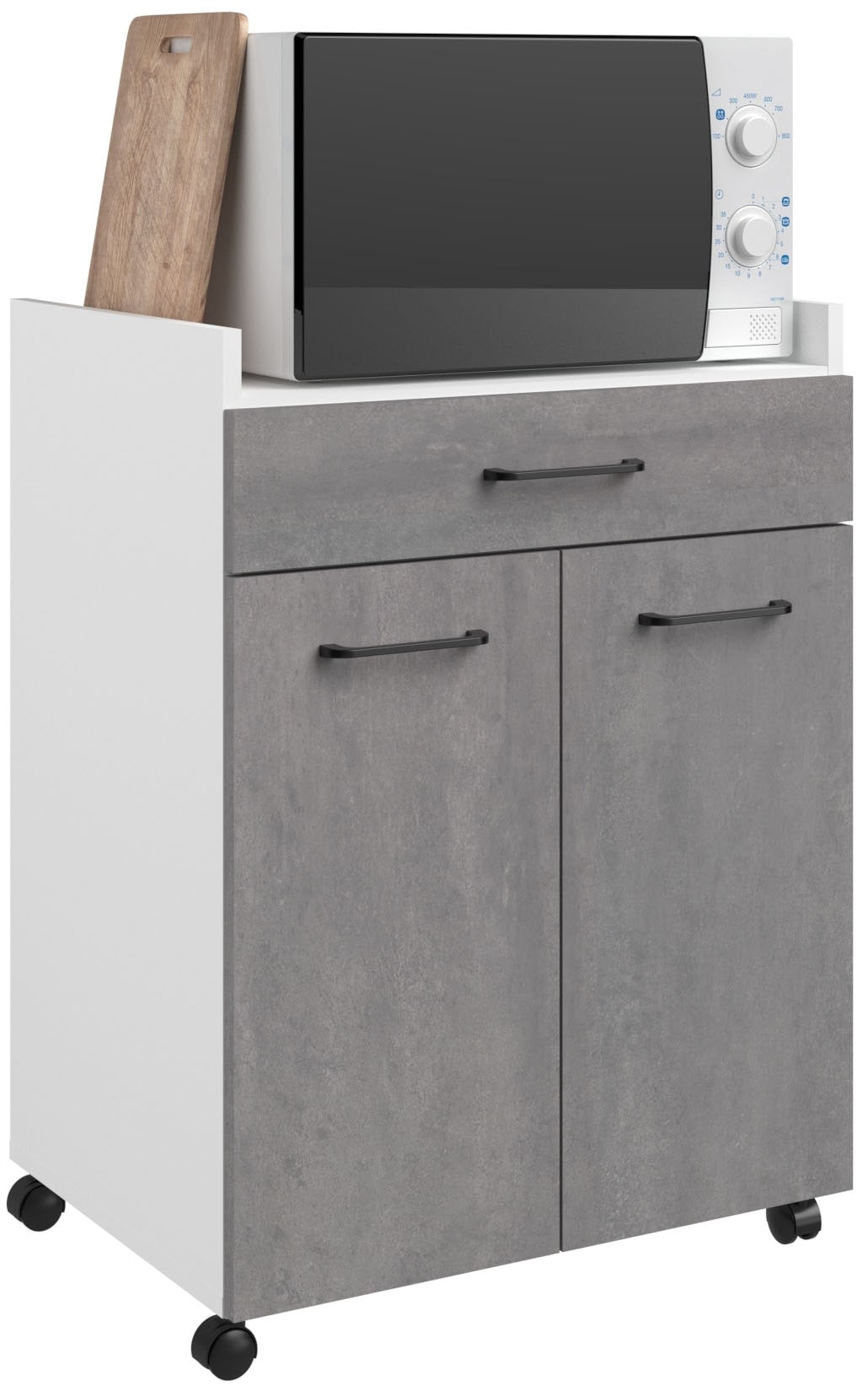 Parisot Mehrzweckschrank-Set, (2 St., Buffetschrank und Beistellschrank auf Rollen)