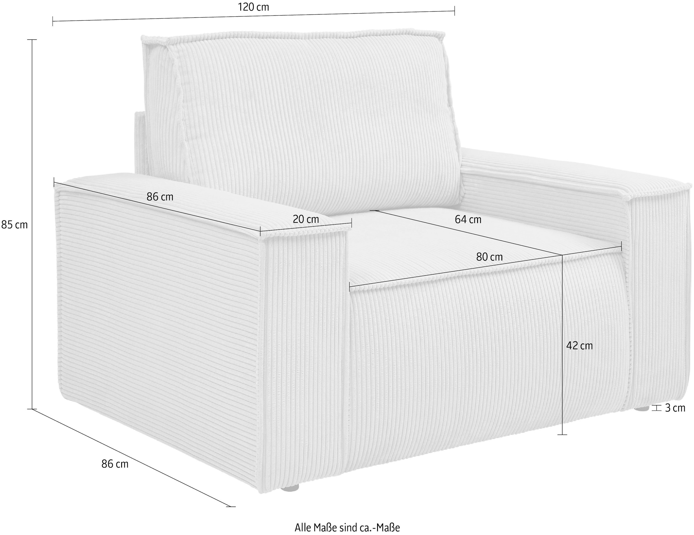 Home affaire Sessel »SHERWOOD, Love-Seat in 3 Stoffarten verfügbar« passend zur Polster-Serie SHERWOOD