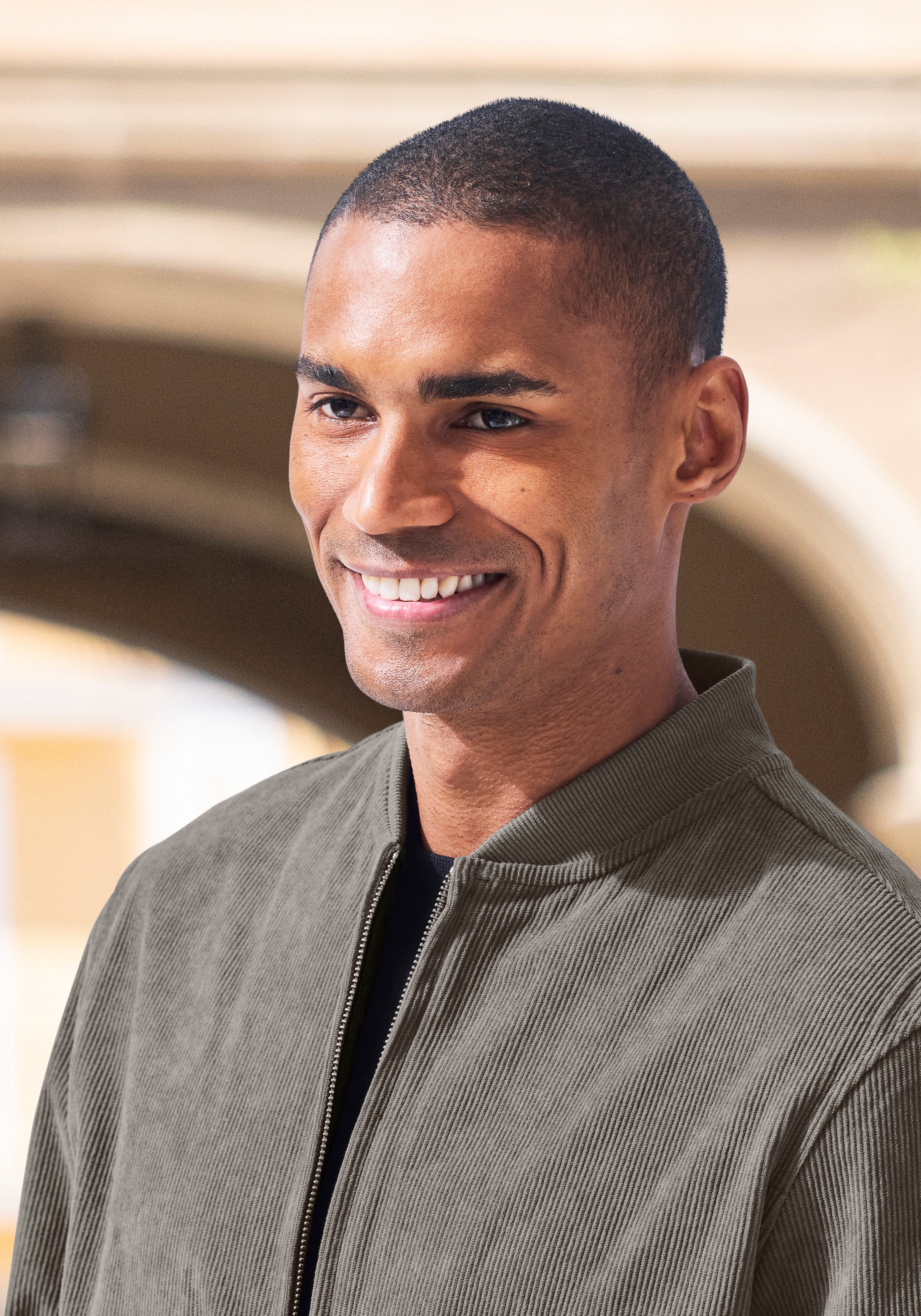 H.I.S Cordjacke »- Blouson mit Reißverschluss« , Pilotenjacke / Übergangsjacke aus Cord, regular fit