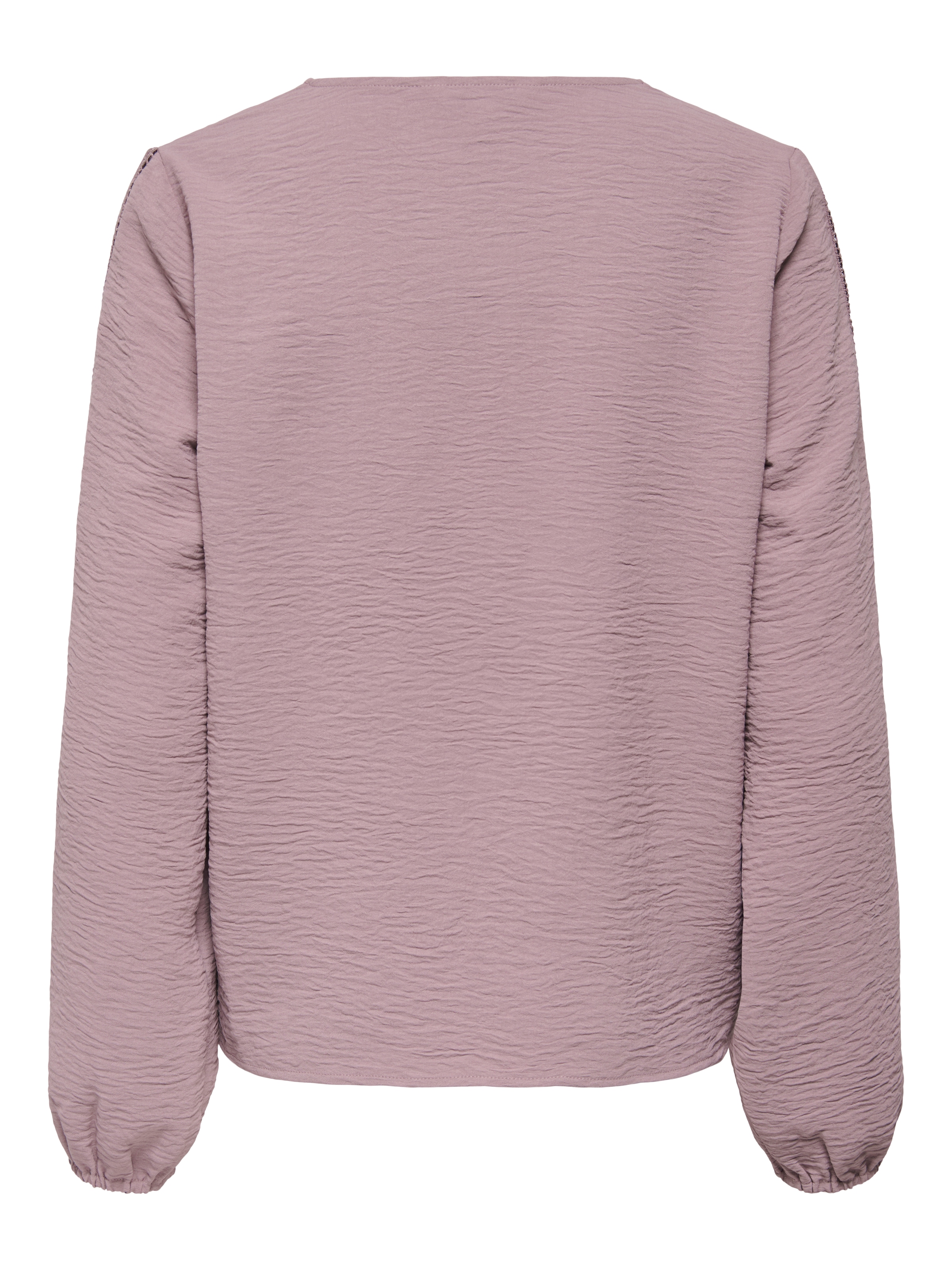 ONLY Langarmbluse »ONLGREGOR METTE LS LACE TOP WVN« Kunstfaser, regular fit, V-Ausschnitt, Regular Waist