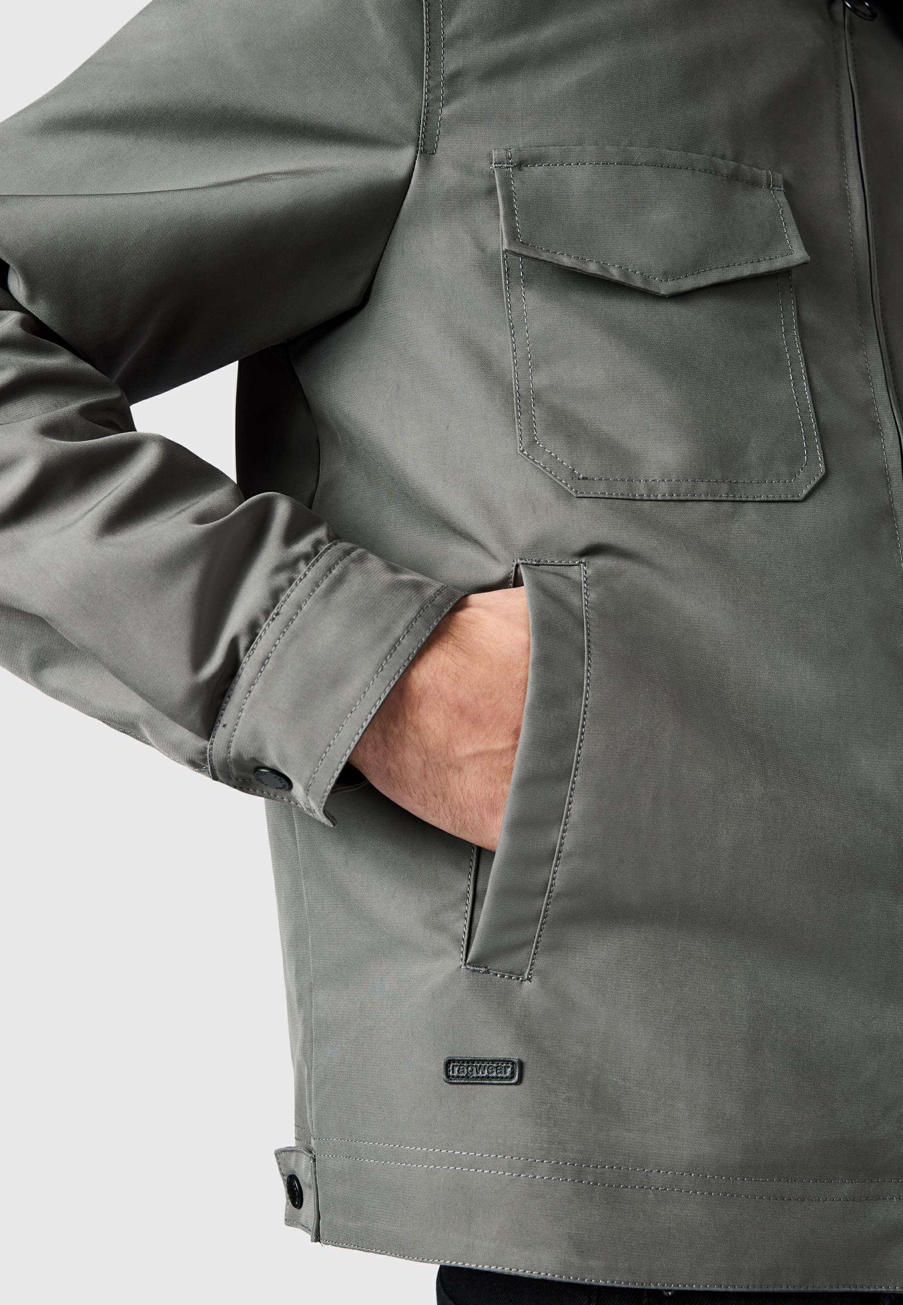 Ragwear Hemdjacke »Outdoorjacke Dyphner YOUMODO« ohne Kapuze Wasserabweisende Übergangsjacke mit Hemdkragen