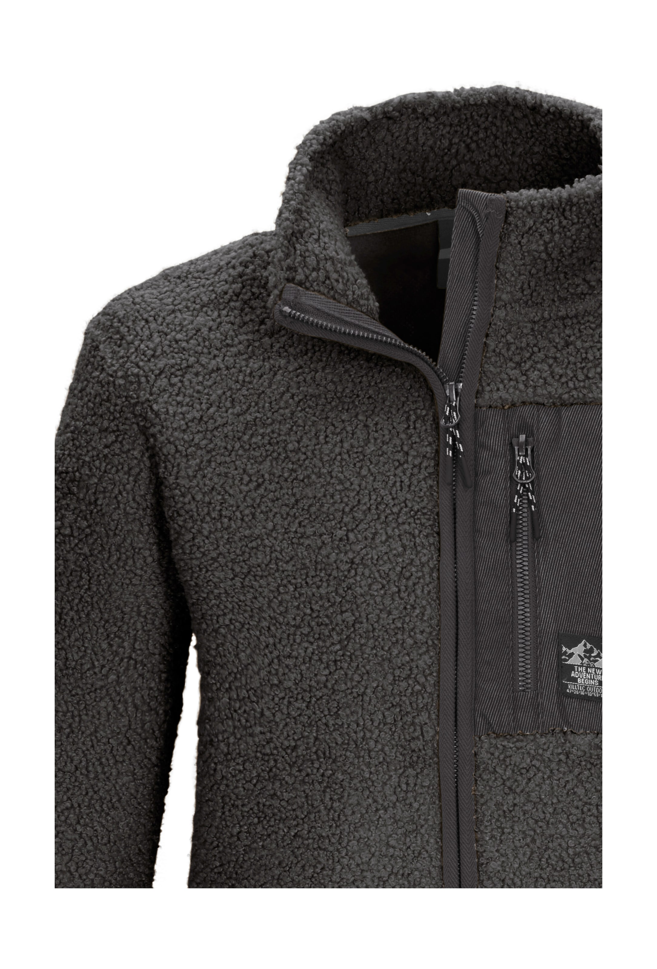 Killtec Fleecejacke »KOW 144 BYS FLC JCKT« Weiche Sherpa Fleecejacke mit Kinnschutz und Stauraum