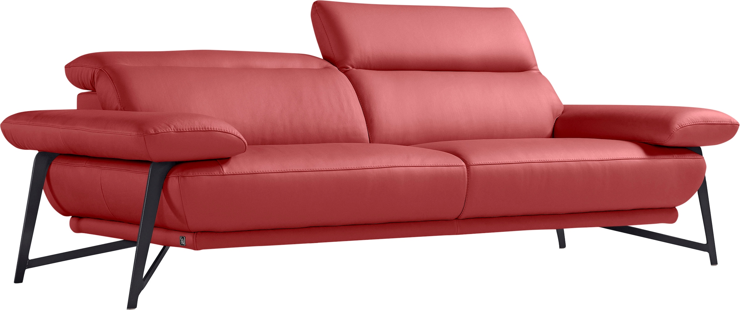 Egoitaliano 2,5-Sitzer »Anais, Designsofa mit hohem Sitzkomfort, Designfuß,«, inkl. verstellbarer Kopfteile