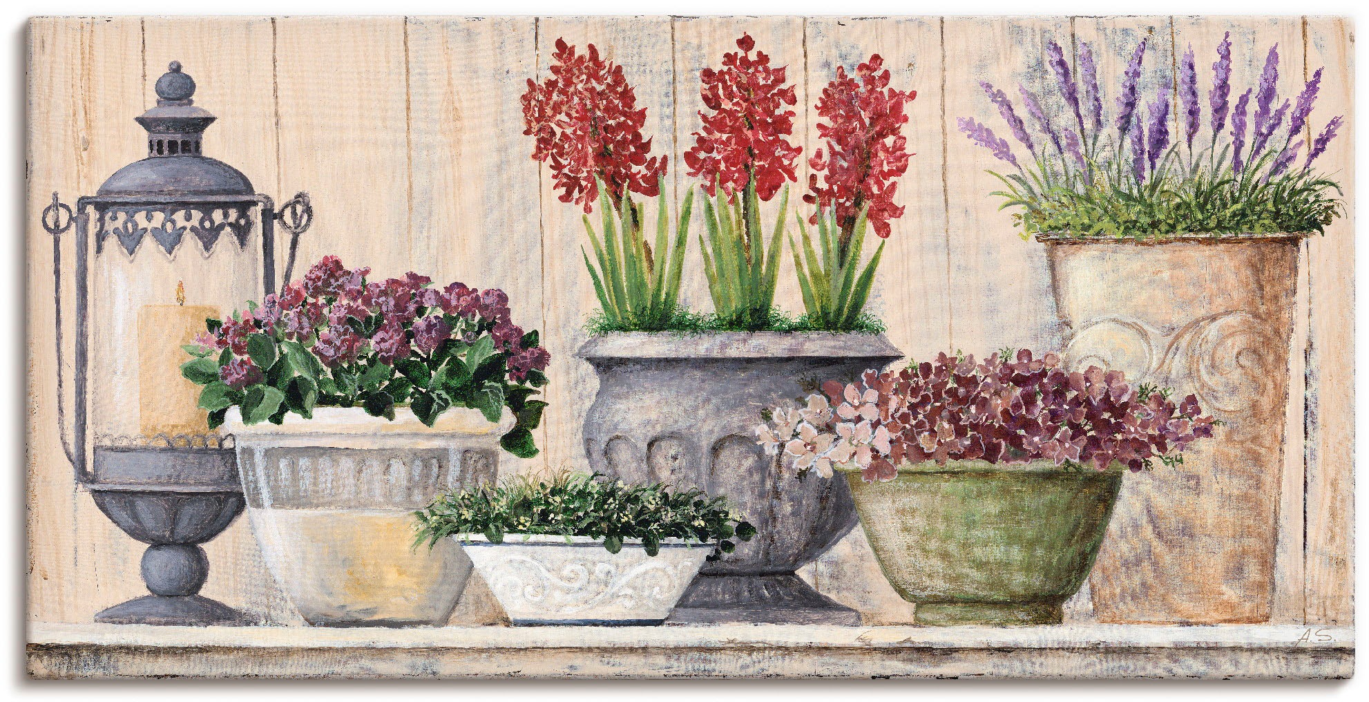 Artland Wandbild »Antike Komposition_hell«, Vasen & Töpfe, (1 St.), in vielen Größen & Produktarten - Alubild / Outdoorbild für den Außenbereich, Leinwandbild, Poster, Wandaufkleber / Wandtattoo auch für Badezimmer geeignet