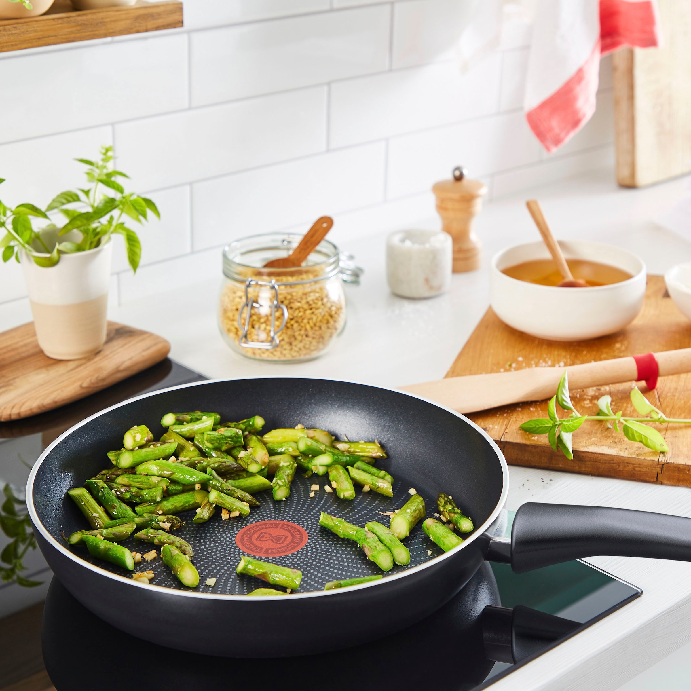 Tefal Bratpfanne »Generous Cook«, Aluminium, (1 tlg.), Thermo-Signal-Temperaturanzeiger, Induktion
