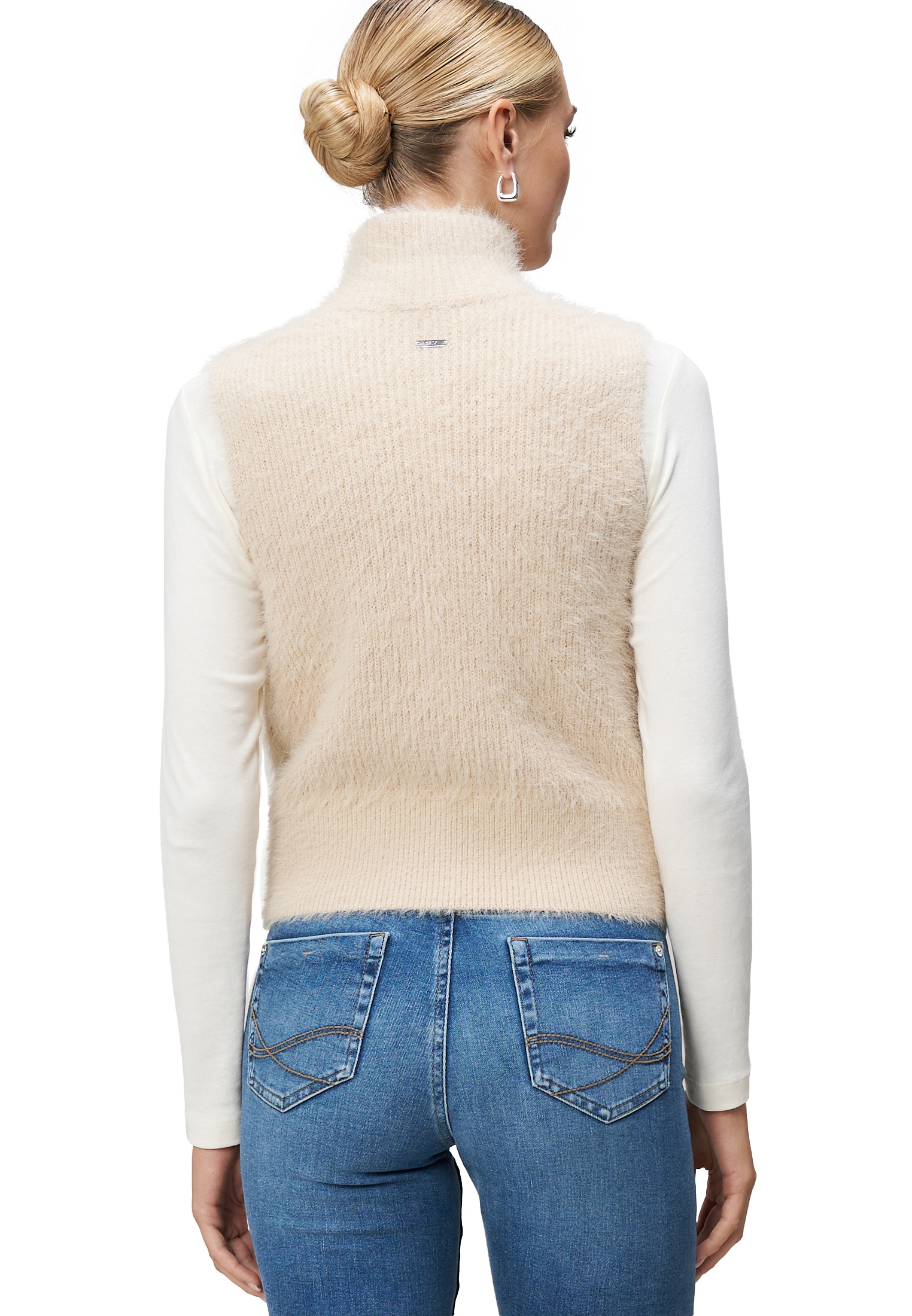 Zero Strickjacke »Strickweste mit Reißverschluss«