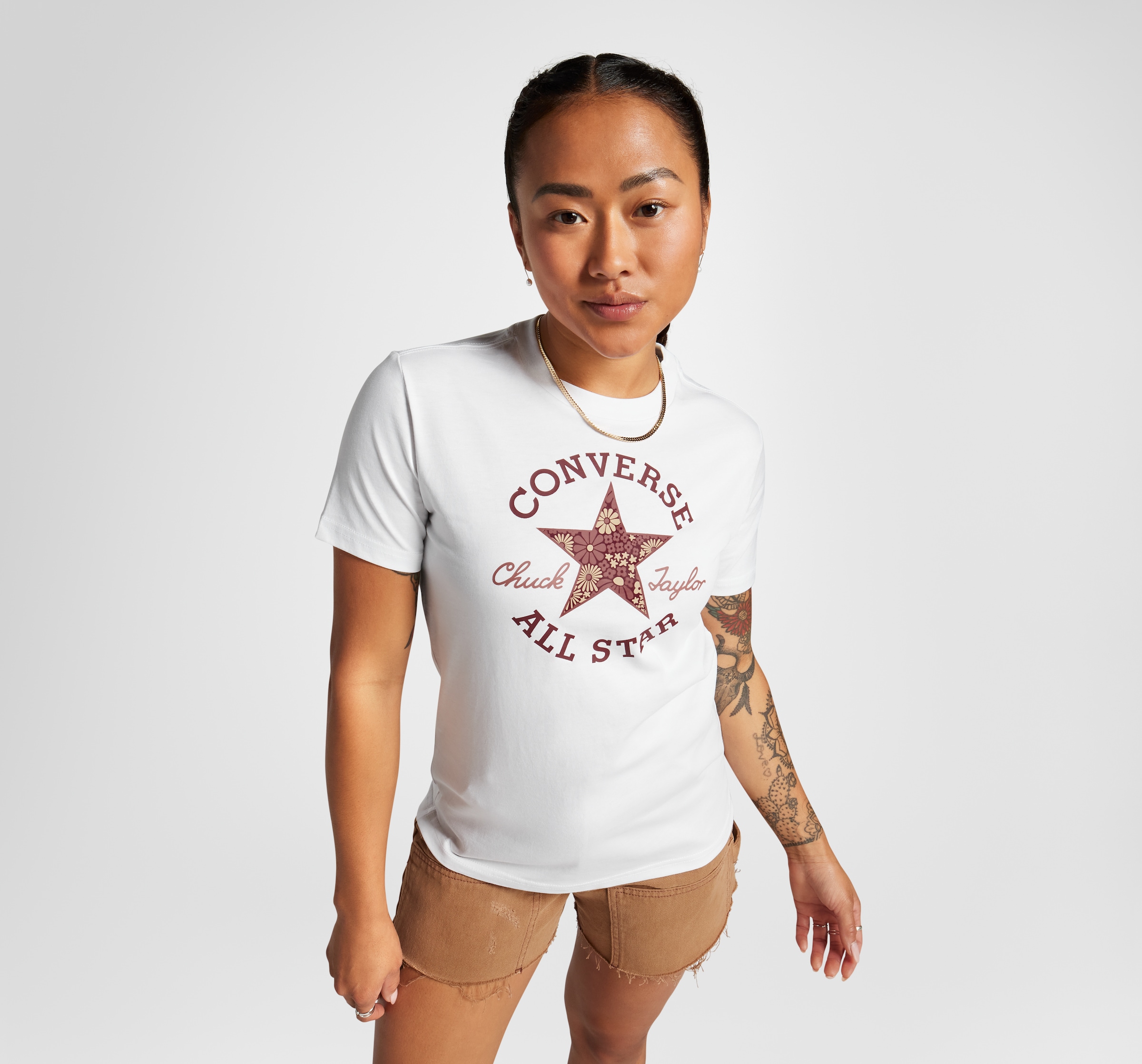 T-Shirt »WOMEN'S CONVERSE FLORAL PATCH T-SHI«