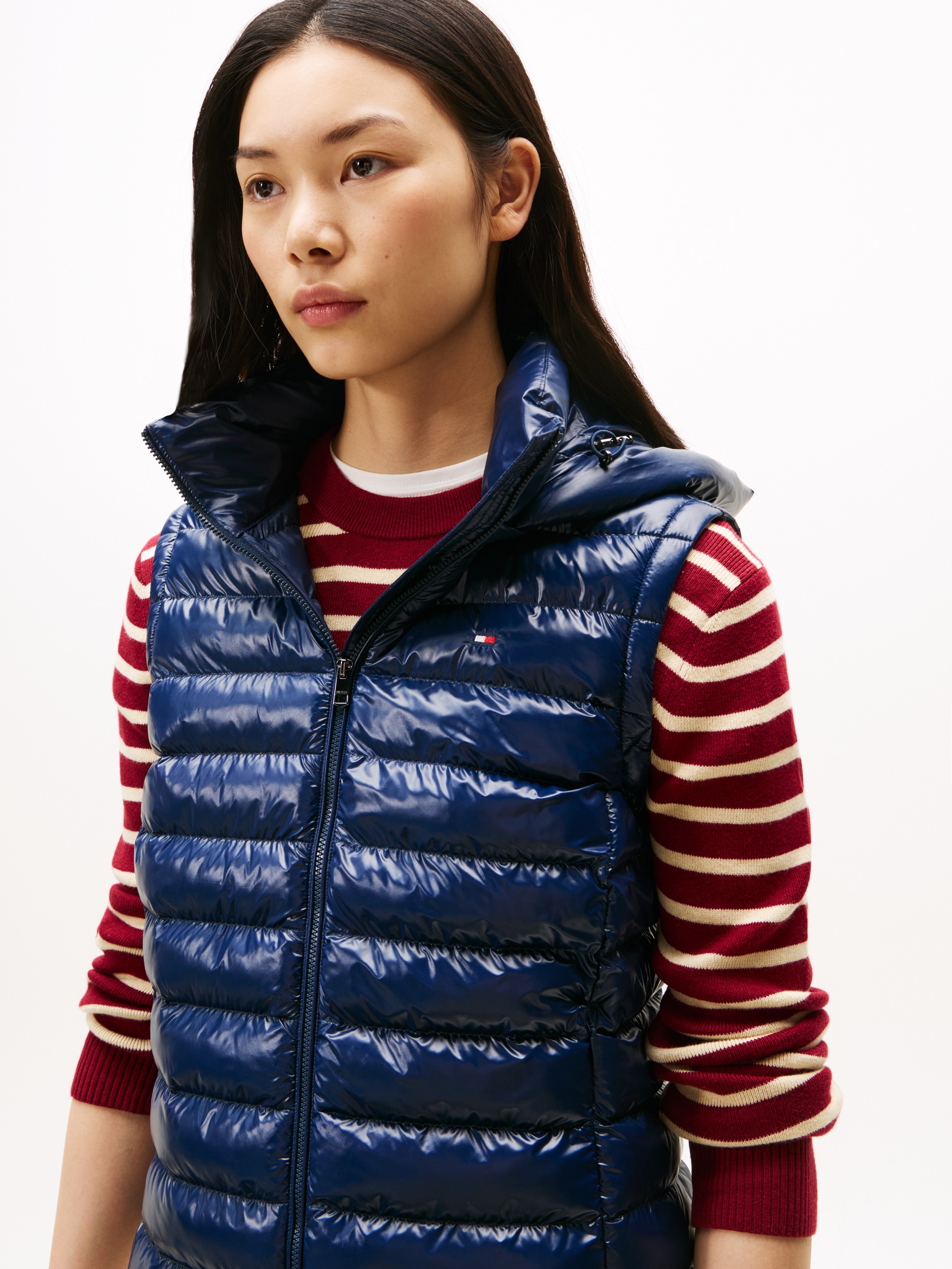 Tommy Hilfiger Steppweste »LW PADDED SLIM VEST«, leicht glänzende Oberfläche