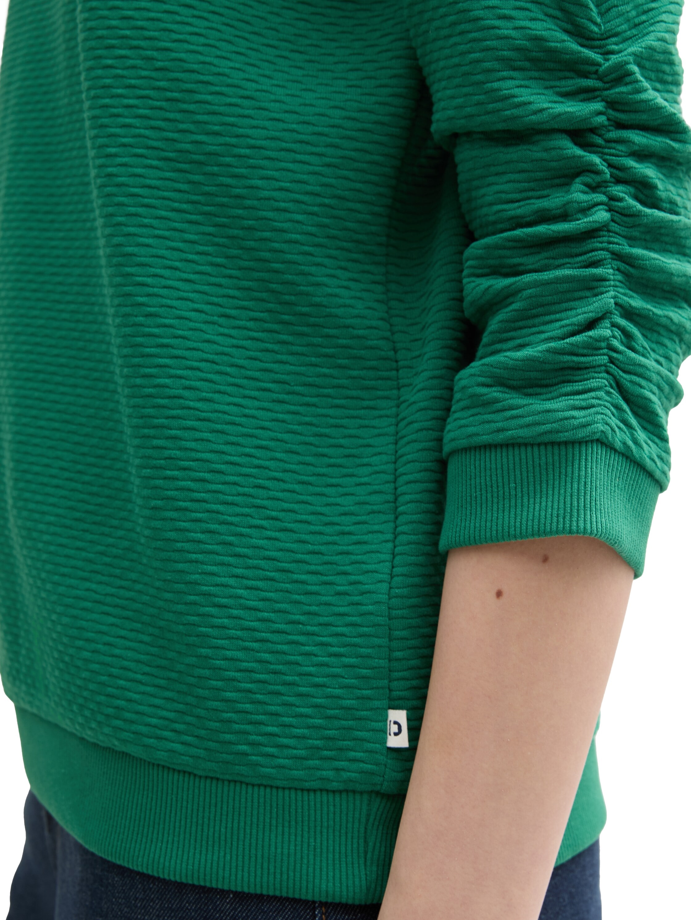 TOM TAILOR Denim Sweatshirt, mit besonderer Materialoberfläche