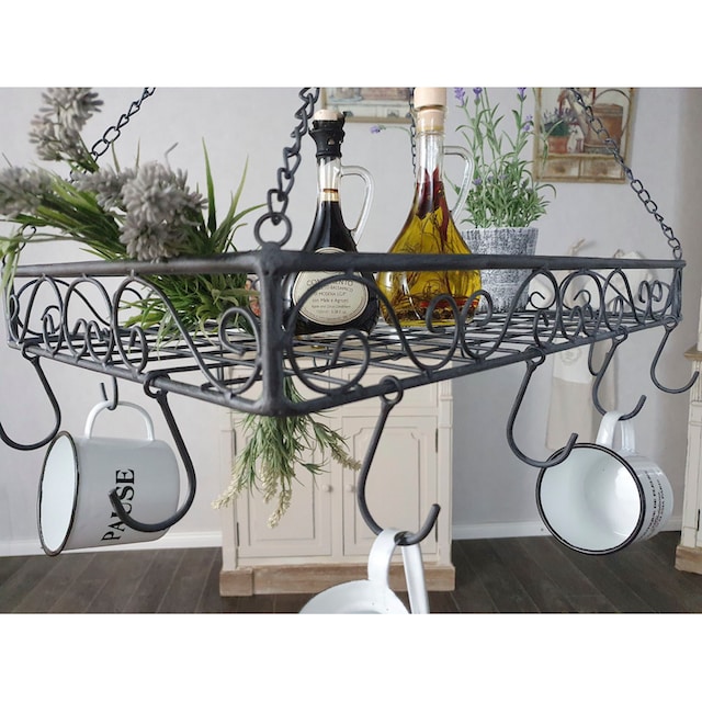 Ambiente Haus Hängekorb »Topfhänger aus Eisen in Grau - 60 cm«, (1 St.)  bestellen im OTTO Online Shop