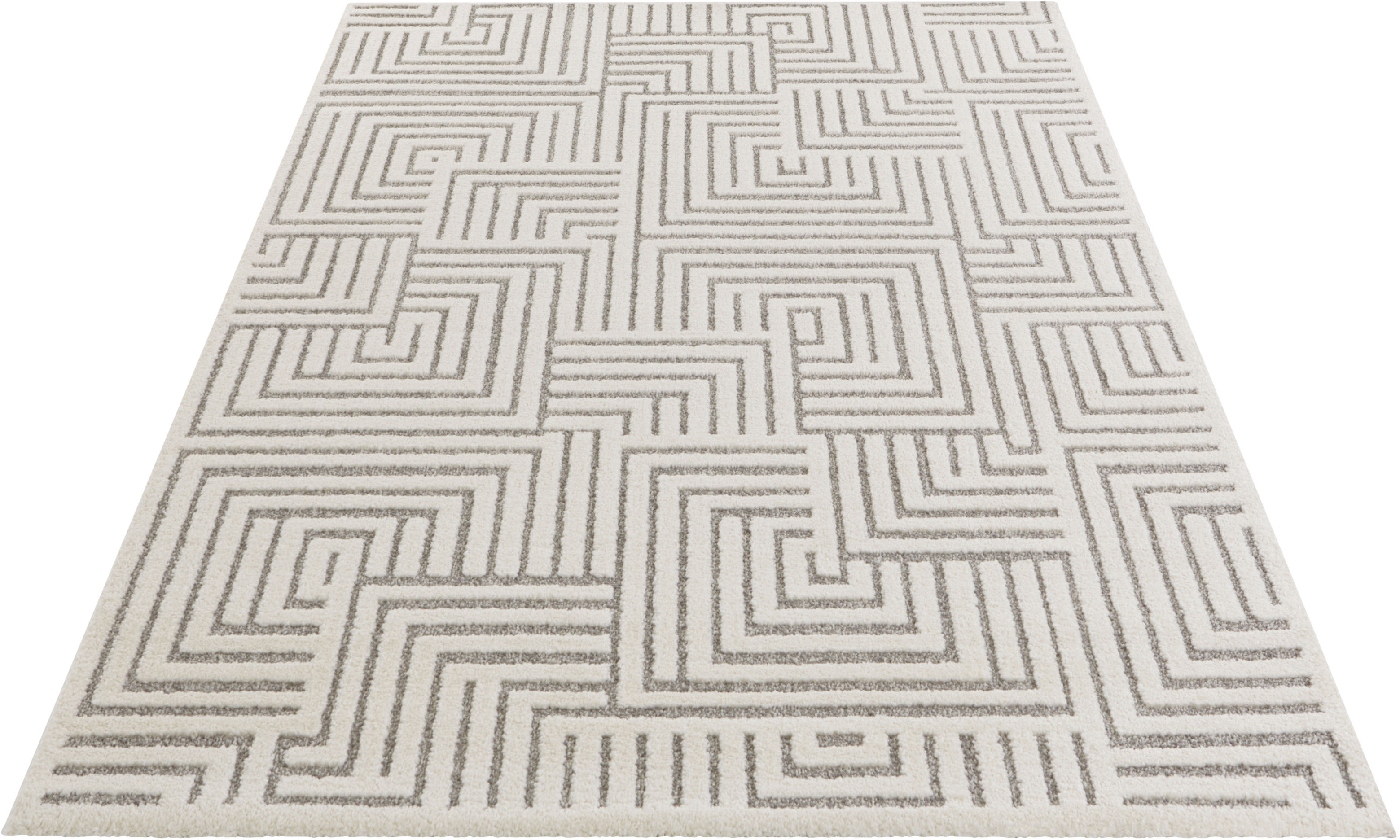 Designteppich »Manipu«, rechteckig, Flauschiger Kurzflor, Hoch Tief Effekt, Modern,...