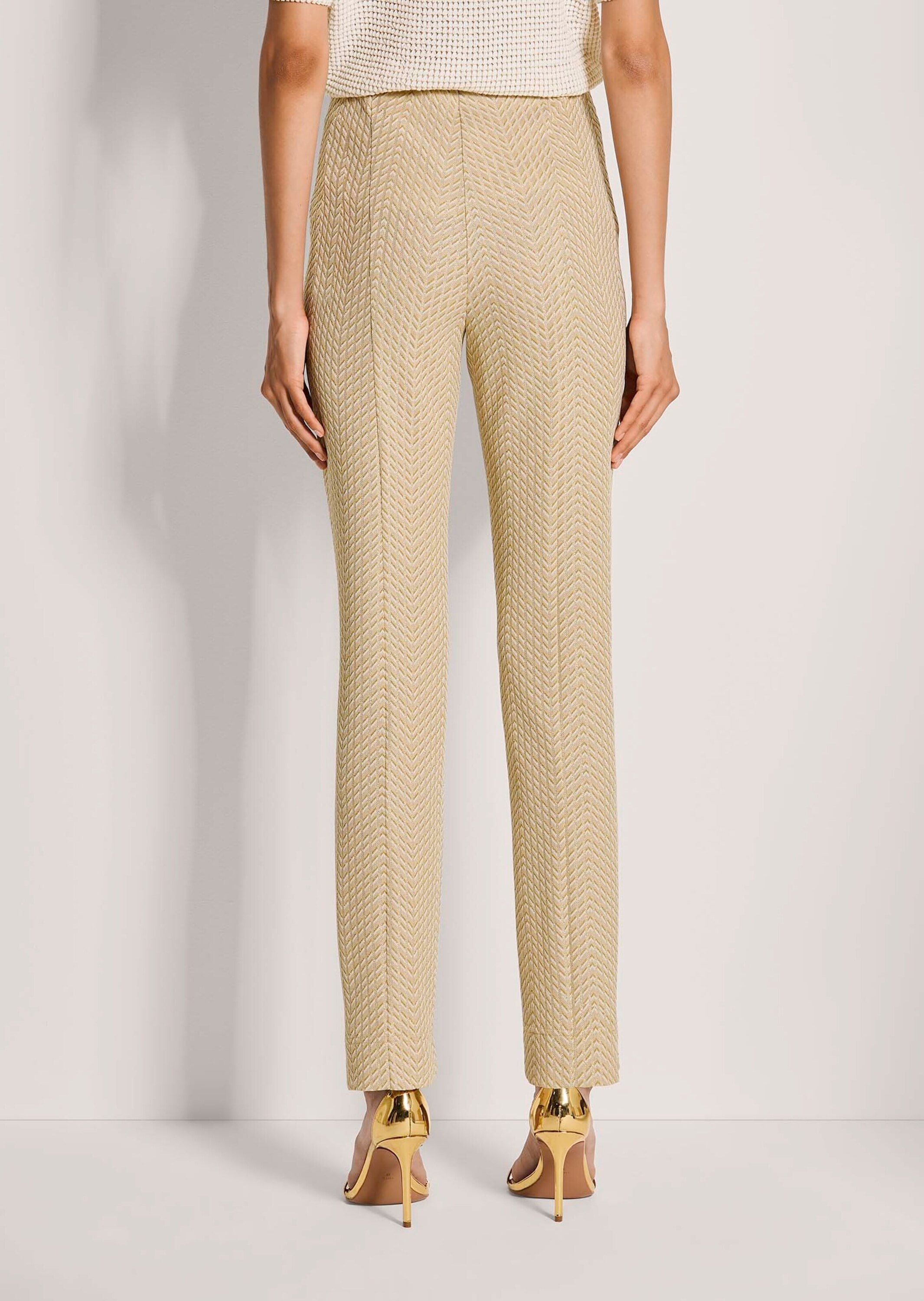 MADELEINE Jerseyhose »Jerseyhose Jacquardhose mit grafischem Muster«  Teilungsnaht