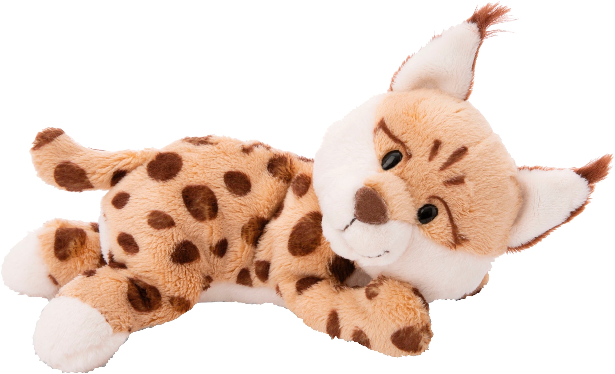 Nici Kuscheltier »Wild Friends GREEN, Luchs Mutter & Kind, 40 cm & 20 cm«, liegend, enthält recyceltes Material (Global Recycled Standard)