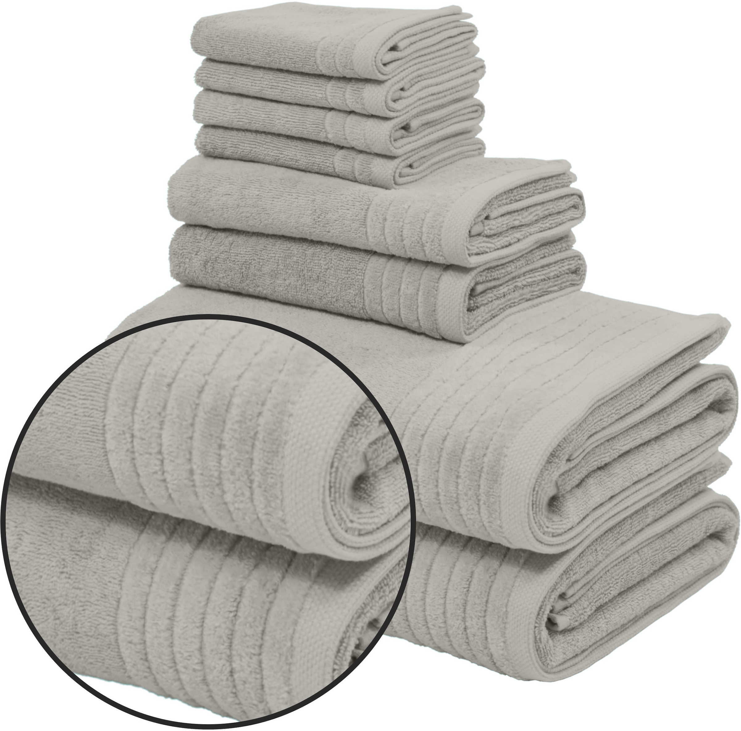 my home Handtuch Set »Sanremo Premium, Premium Handtücher, 600 gr/m², dicke Qualität« Set 8 Stk. Frottier Duschtücher, Handtücher, Seiftücher, 100% Baumwolle, 5 Jahre Garantie