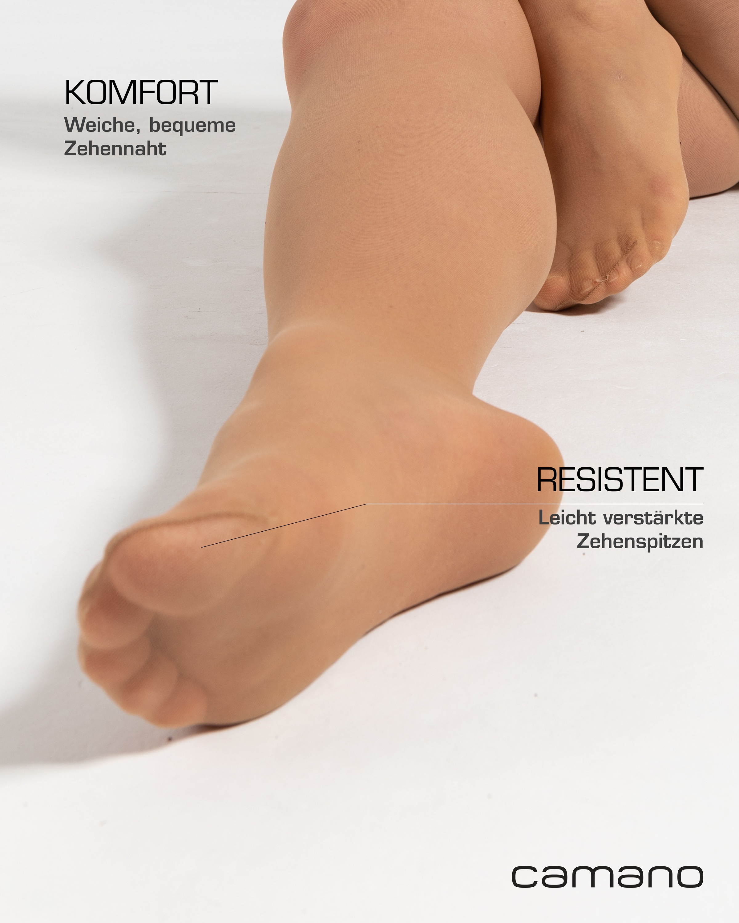 Camano Feinstrumpfhose »fine curvy«, (2er Pack), mit großen Größen