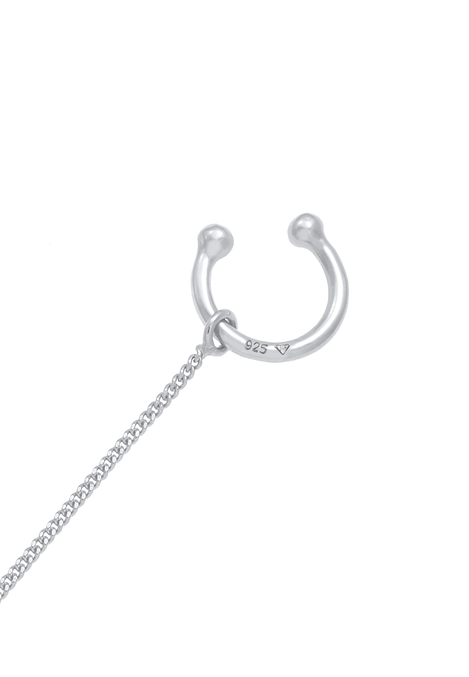 Elli Ohrklemme »Ohrringe Earcuff Ohrklemme Durchzieher Single 925 Silber«