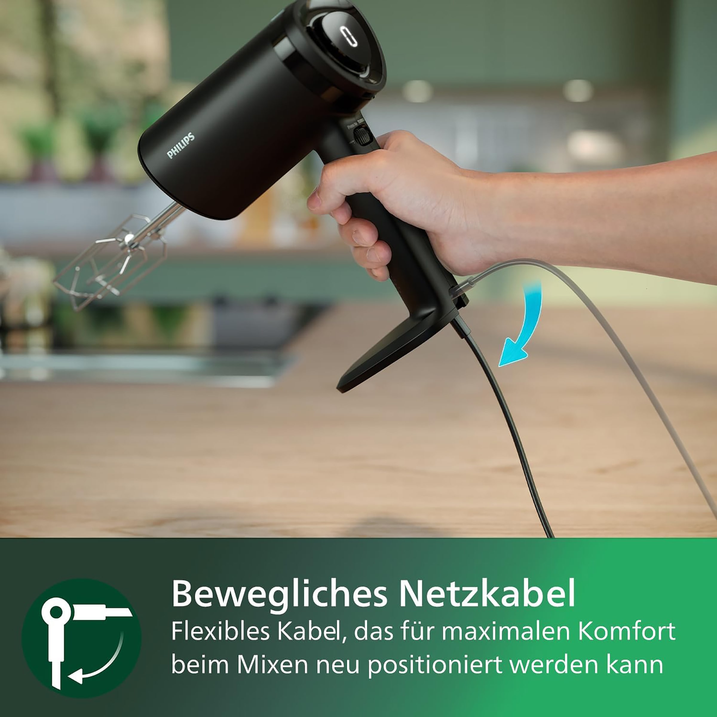 Philips Handmixer »HR3781/10 5000 Series«, 500 W, mit Anti-Spritz-Design und Becher zur intelligenten Aufbewahrung