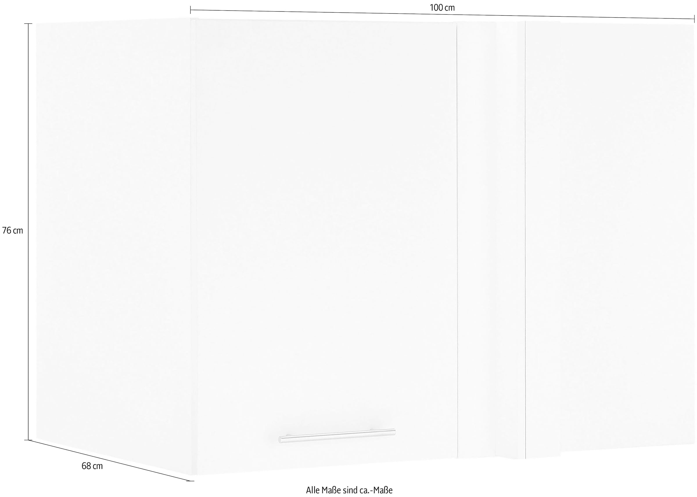 Laundreezy Mehrzweckschrank-Set »Laundreezy, Eck-Aufsatzschrank BxHxT 100x76x68 cm« 1 Stk. tlg.