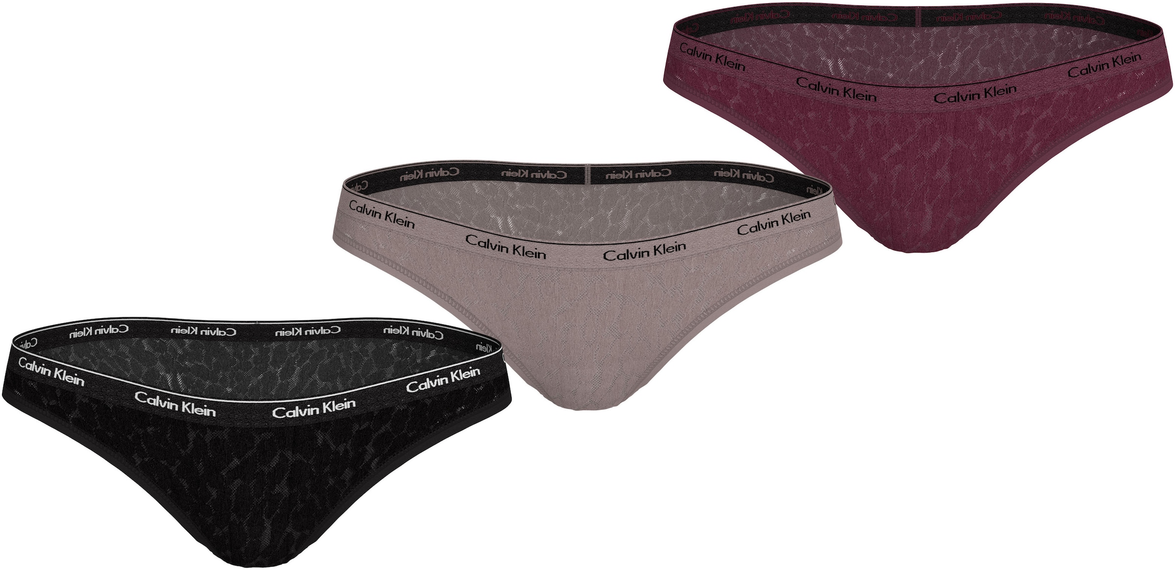 Calvin Klein Underwear Bikinislip »3 PACK BIKINI (LOW-RISE)«, (Packung, 3 St., 3er-Pack), mit CK-Logo am Bund