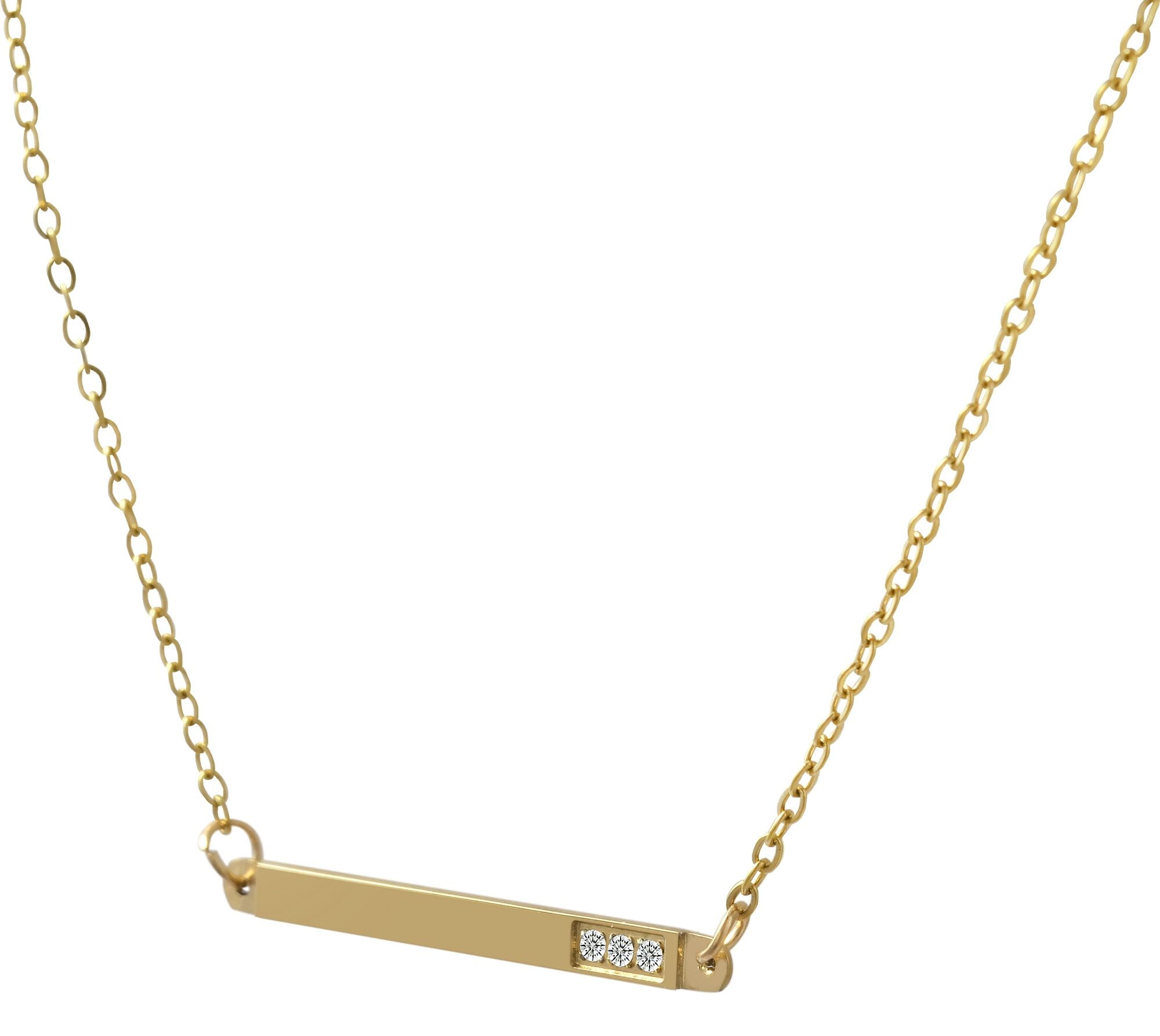 Adelia´s Gliederkette »Damen Halskette aus Edelstahl mit Strass Steinchen 43 cm«