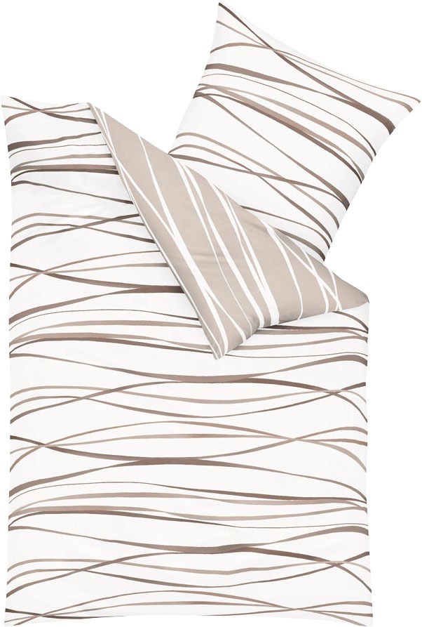 Kaeppel Wendebettwäsche »Motion«, (2 tlg.), aus 100% Baumwolle, in Mako-Satin oder Biber Qualität, Winterbettwäsche, Bett- und Kopfkissenbezug mit Reißverschluss, Bettwäsche-Set STANDARD 100 by OEKO-TEX® zertifiziert.