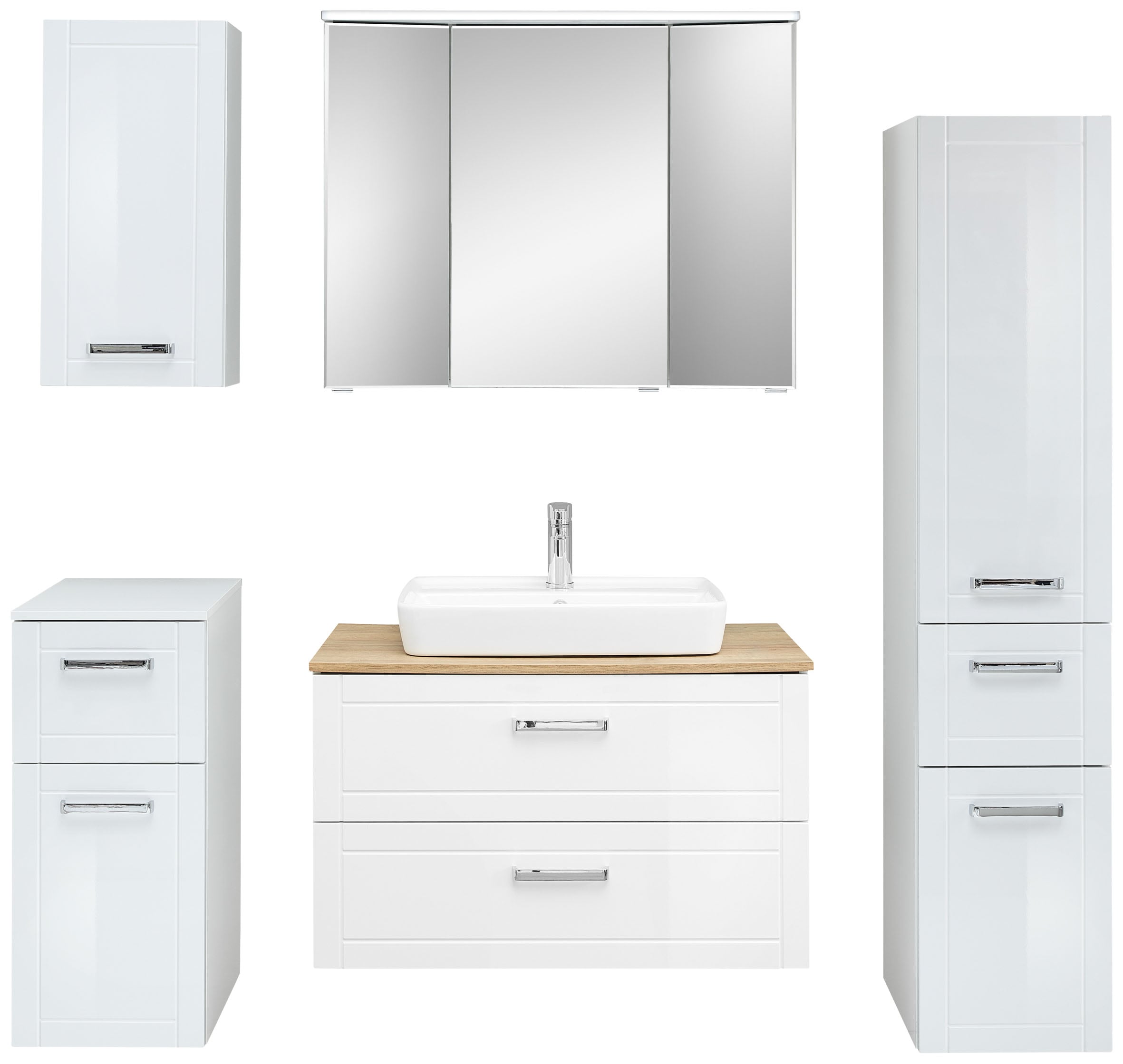 Saphir Badmöbel-Set »Serie 3007,7-teilig, mit Türdämpfern« 7 Stk. tlg.
