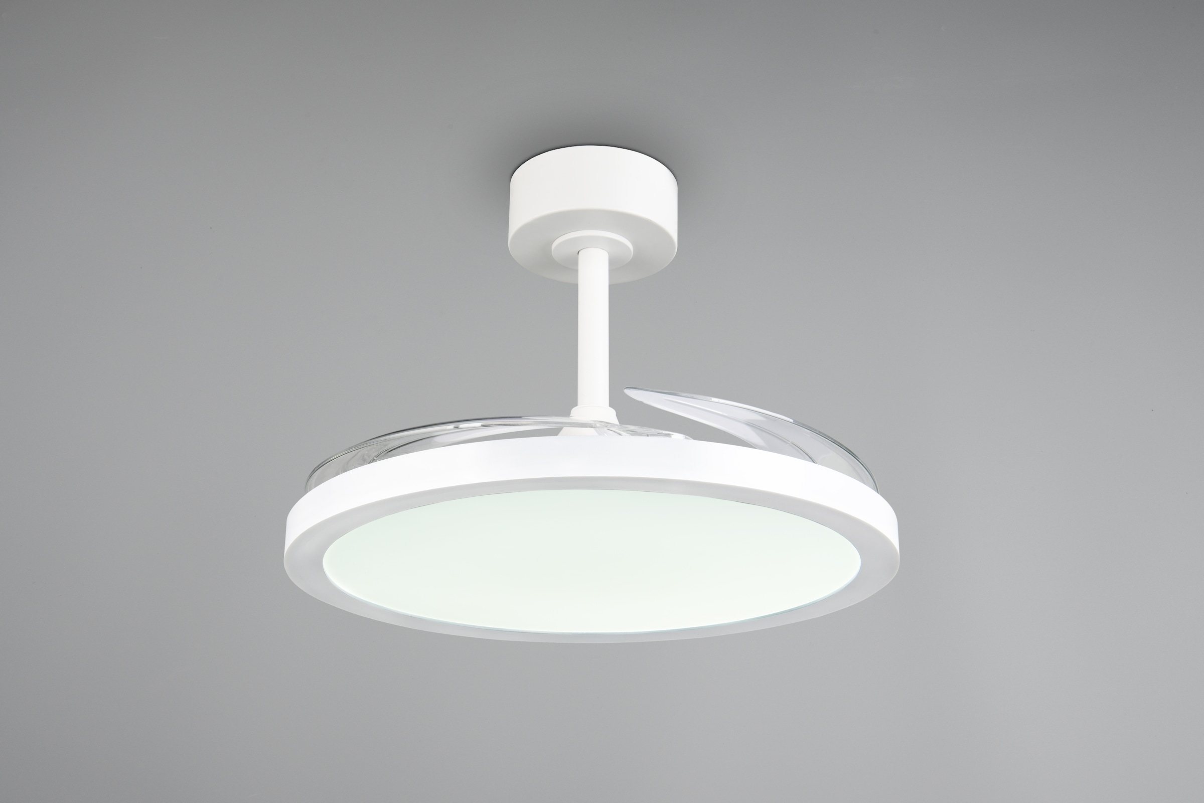 REALITY Leuchten LED Deckenleuchte »KASFJORD  mit Ventilator, Deckenventilator mit Licht inklFernbedienung« LED-Board 1 Stk. warmweiß - kaltweiß 6 Geschwindigkeiten Timer Vor- & Rücklauf LED dimmbar CCT Nachtlicht