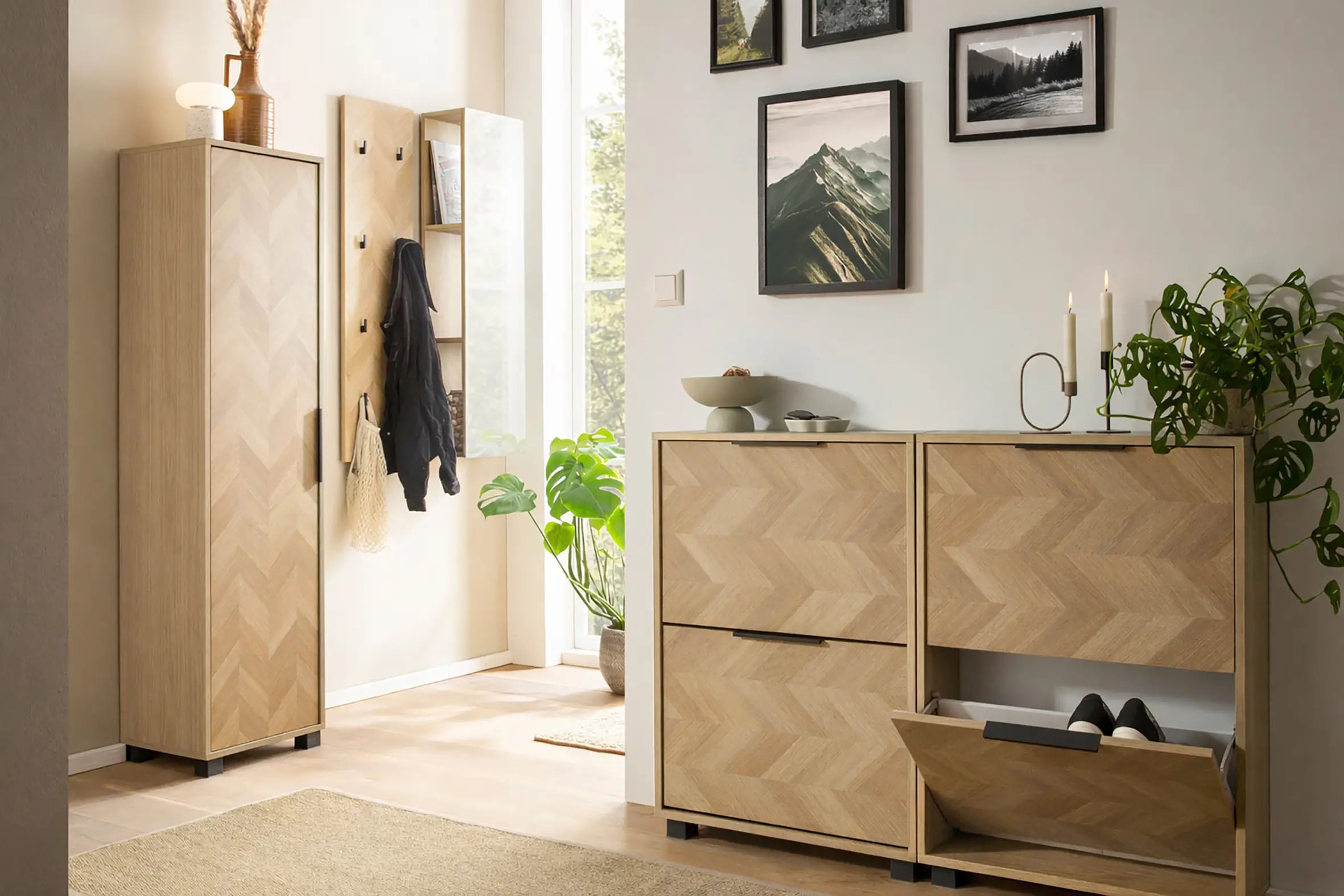 Schildmeyer Hochschrank »Piazza, Breite 40,3 cm, fühlbare Holzstruktur« 1 Stk. tlg. Made in Germany
