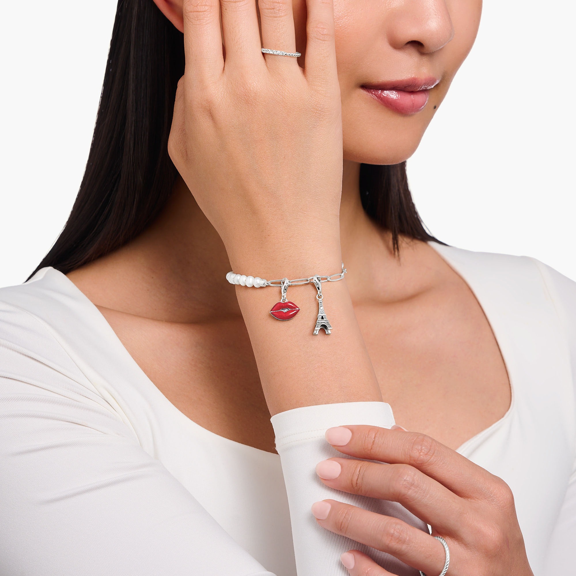 THOMAS SABO Charm-Einhänger »roter Kussmund, 2068-664-10«