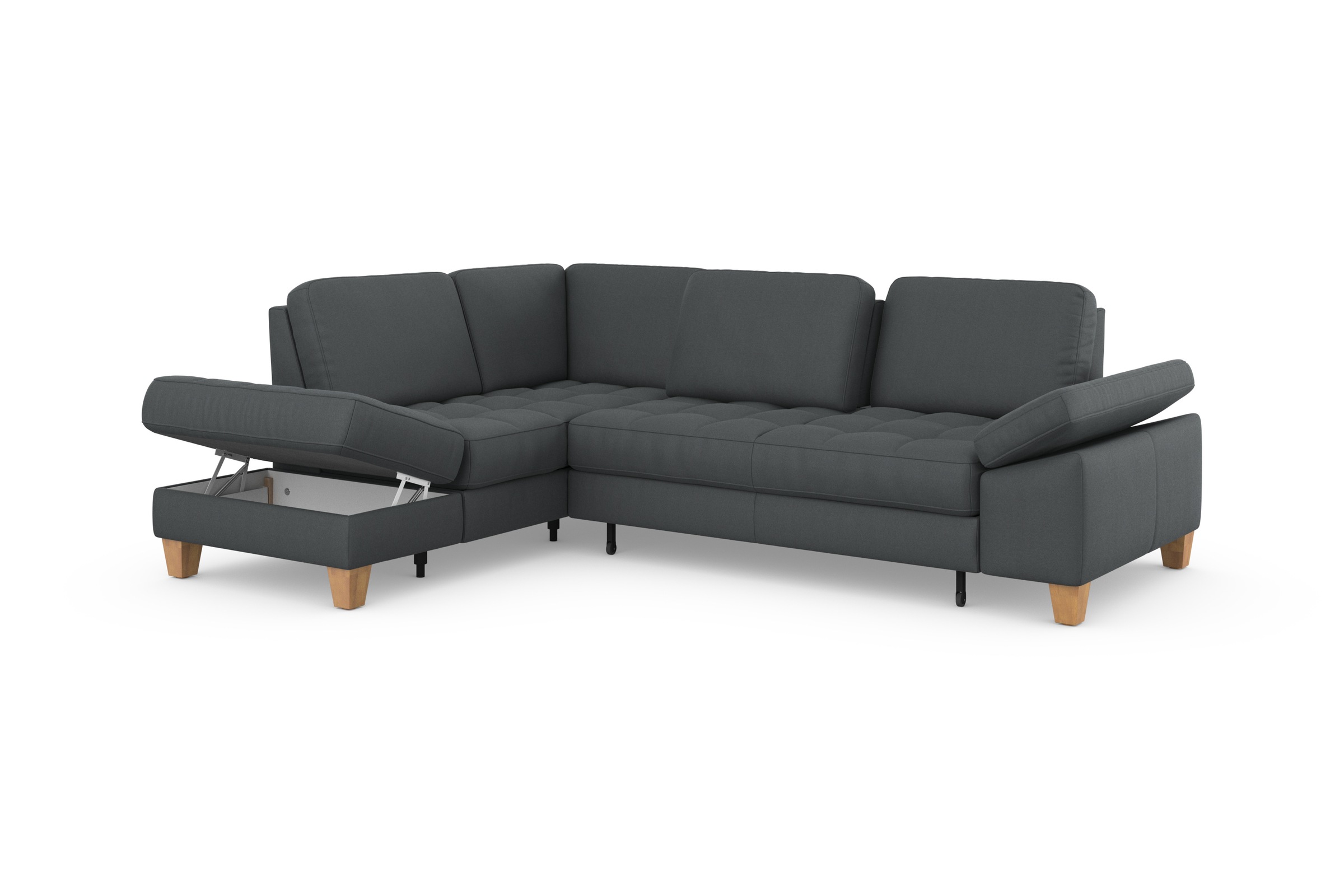 sit&more Ecksofa »Westham L-Form« mit Ottomane, mit oder ohne Bettfunktion, Bettkasten, Verstellung