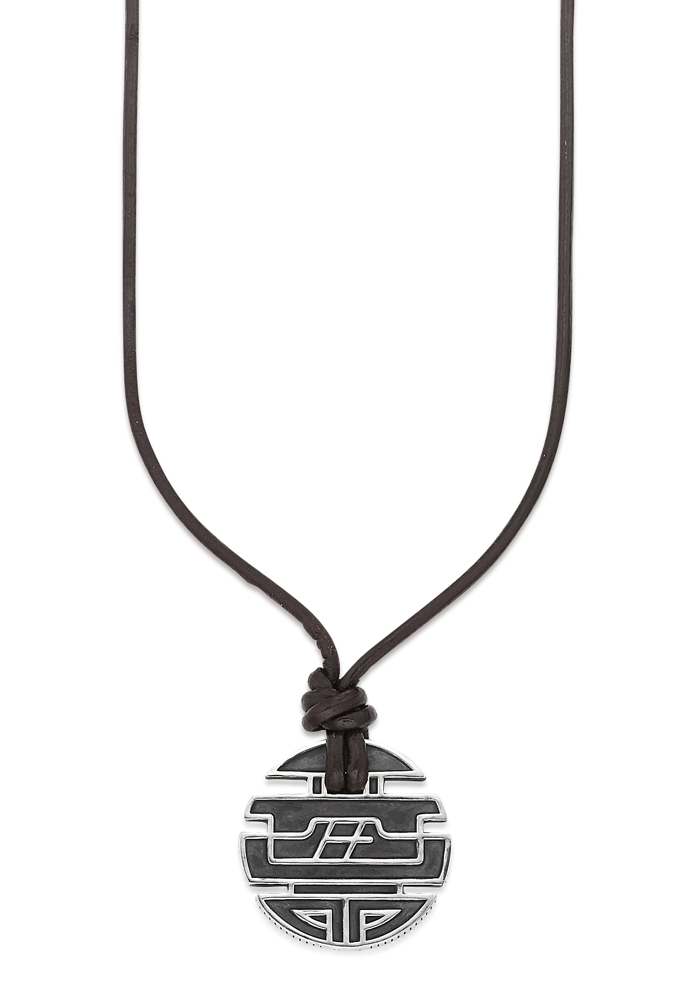Kette mit Anhänger »Schmuck Geschenk Silber 925 Halsschmuck Halskette Lederbandkette«