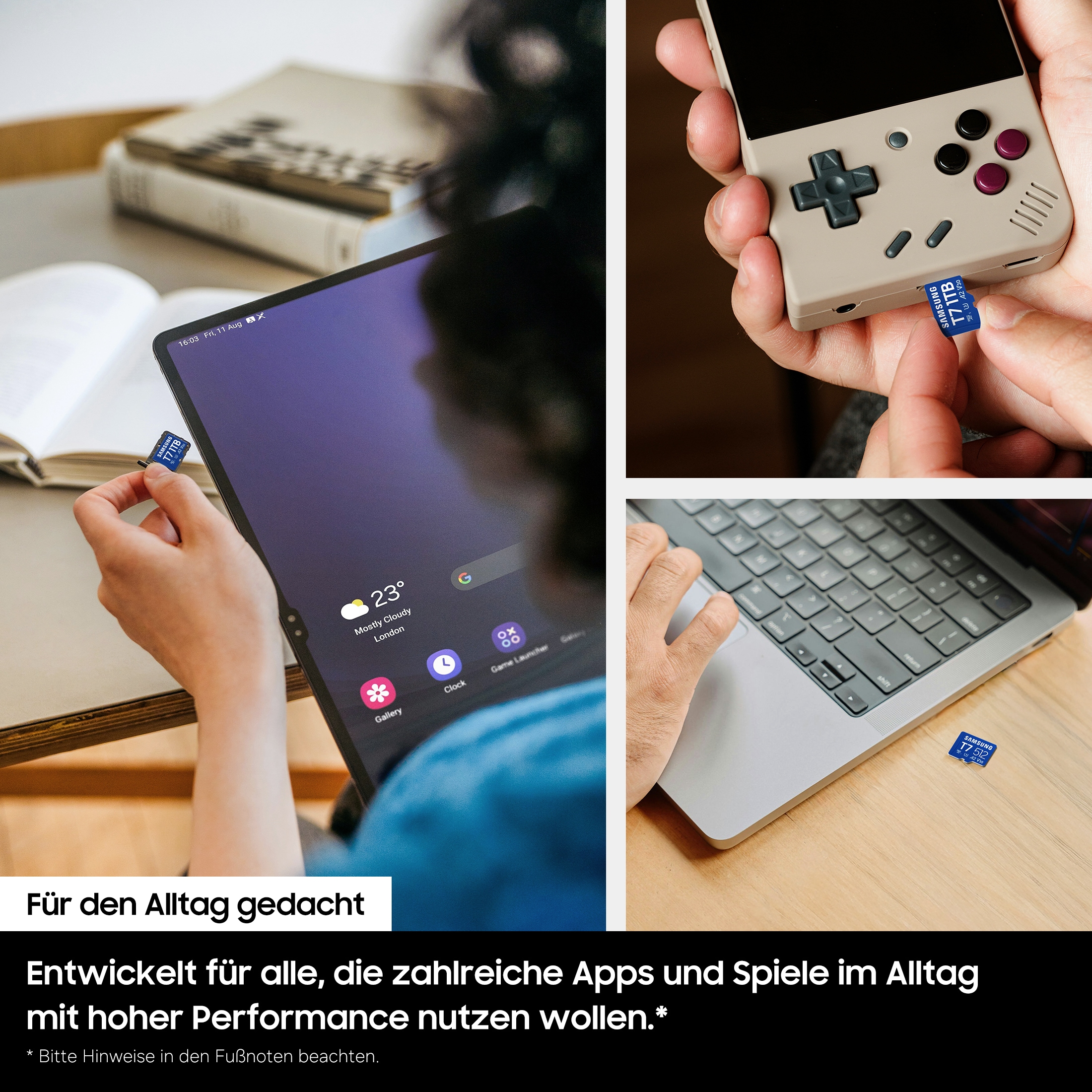 Samsung Speicherkarte »T7« (128 GB Video Speed Class 30 (V30) 170 MB/s Lesegeschwindigkeit)