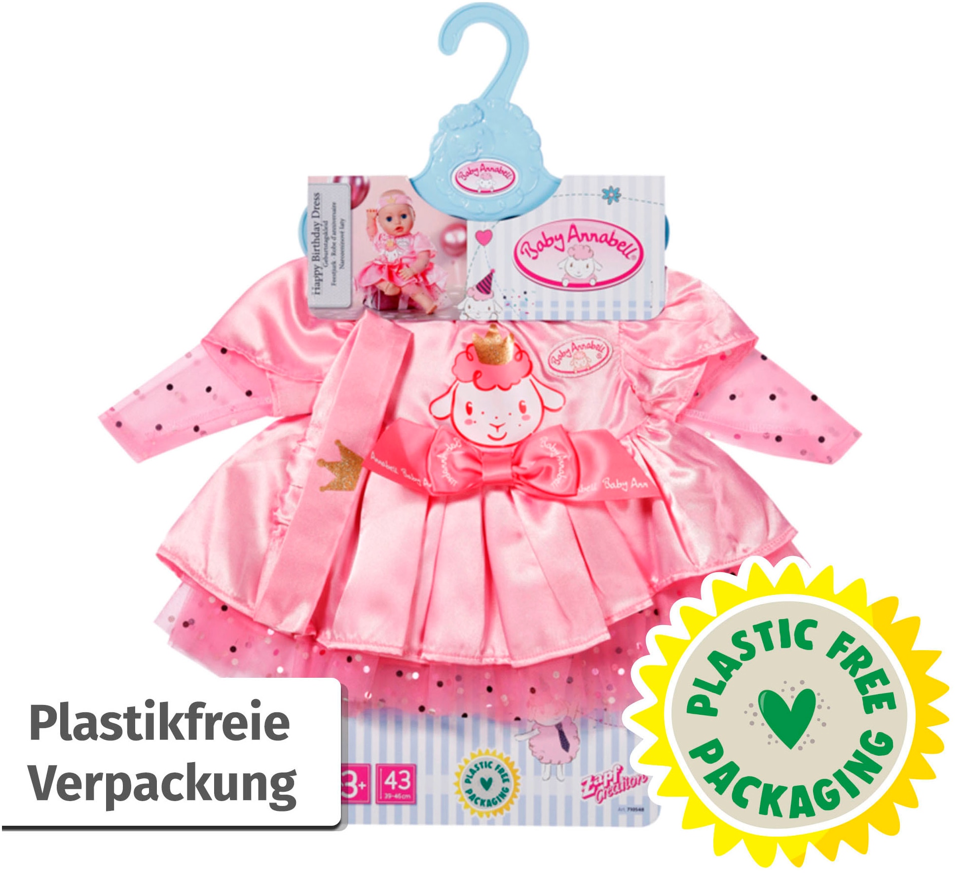 Baby Annabell Puppenkleidung »Geburtstagskleid 43 cm«