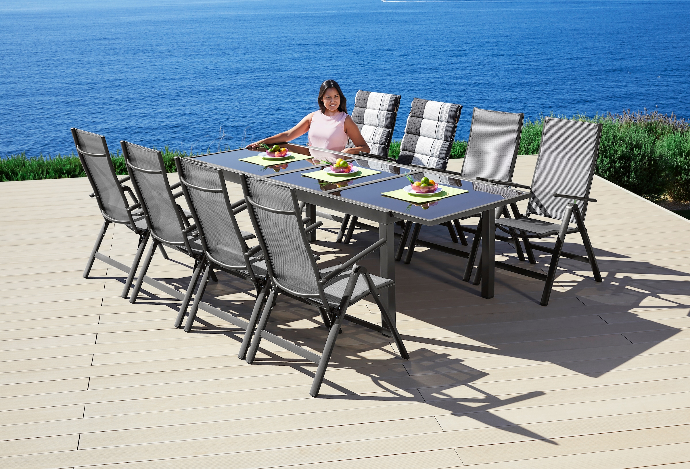 MERXX Tisch - inkl. (180 cm) im Stühlen ausziehbarem »Amalfi«, Garten-Essgruppe und Shop 240 Online 8 OTTO