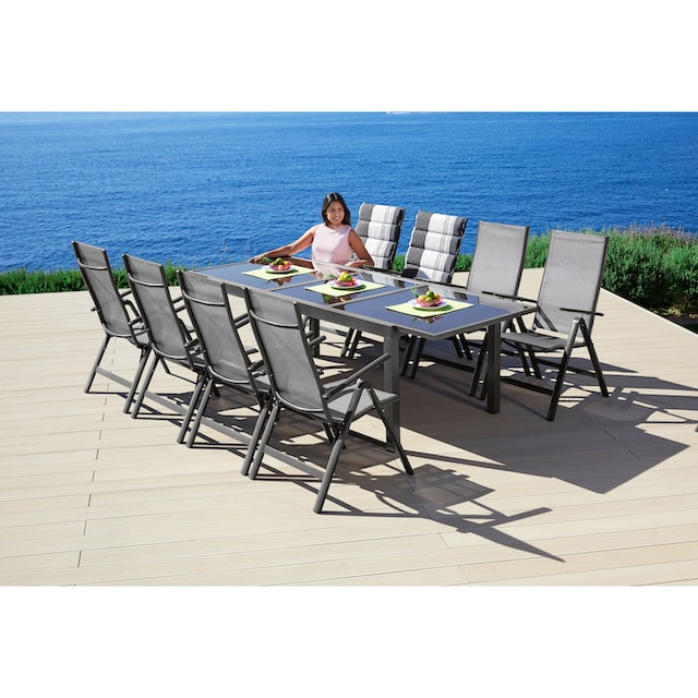 MERXX Garten-Essgruppe »Amalfi«, inkl. 8 Stühlen und ausziehbarem Tisch  (180 - 240 cm) im OTTO Online Shop