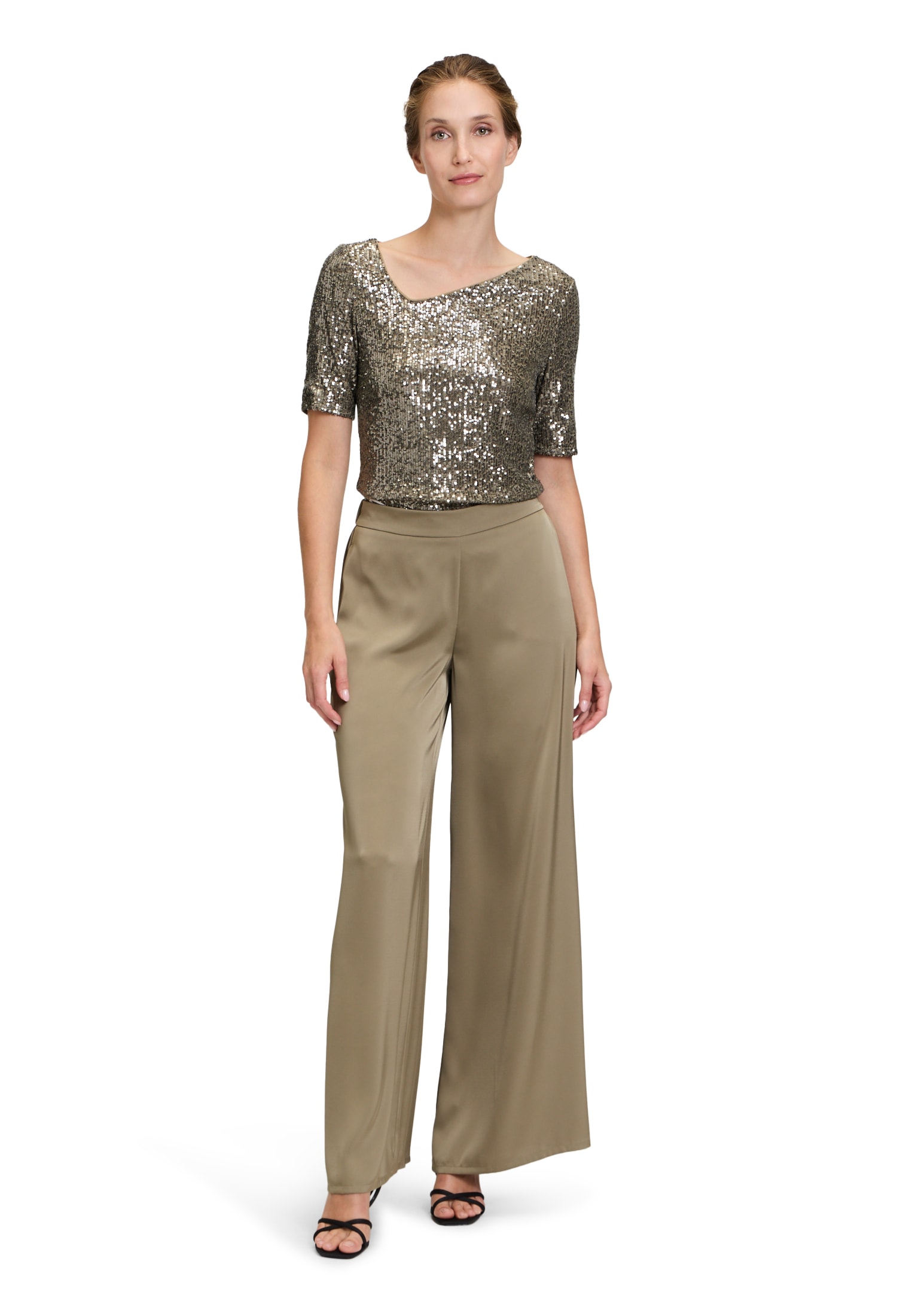 Vera Mont T-Shirt »Pailletten-Top mit Glanzeffekt«