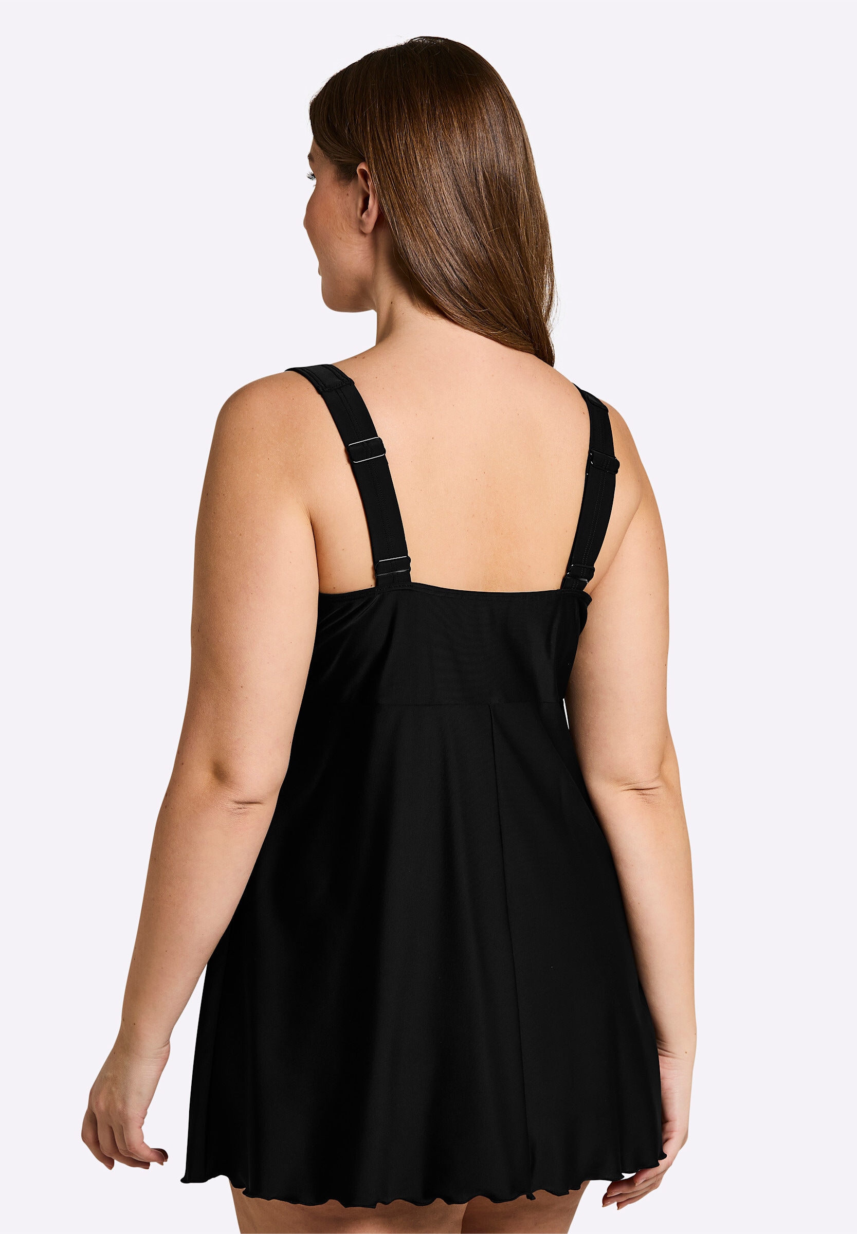 Sheego Tankini »Tankini Tankini-Oberteil mit V-Ausschnitt und Raffung«