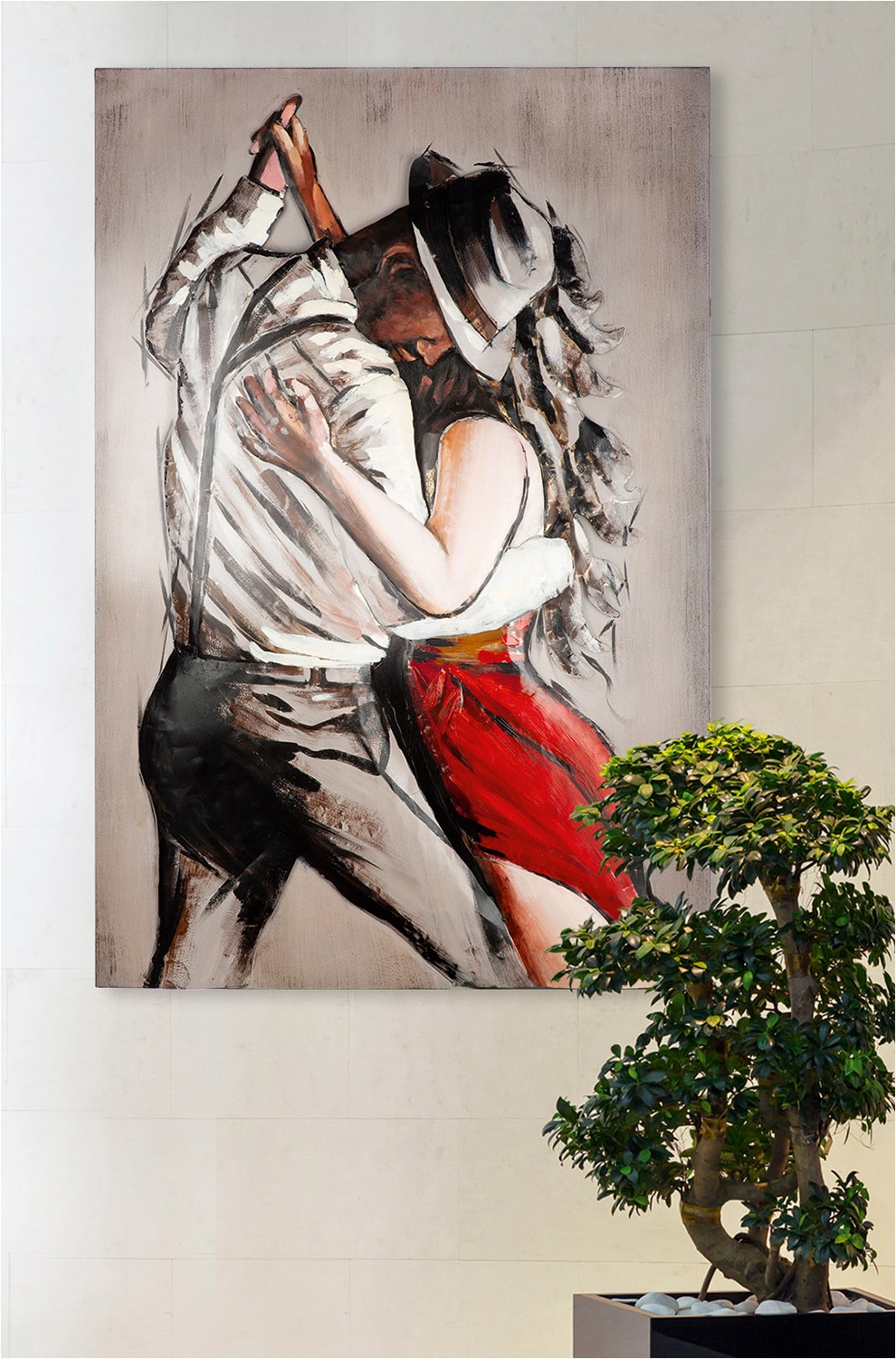 Casablanca by Gilde Metallbild »Bild rechteckig Tango  grau« Paar 1 Stk. tlg. Tanzpaar Tanzmotiv Bewegung Leidenschaft Bar- und Lounge-Deko