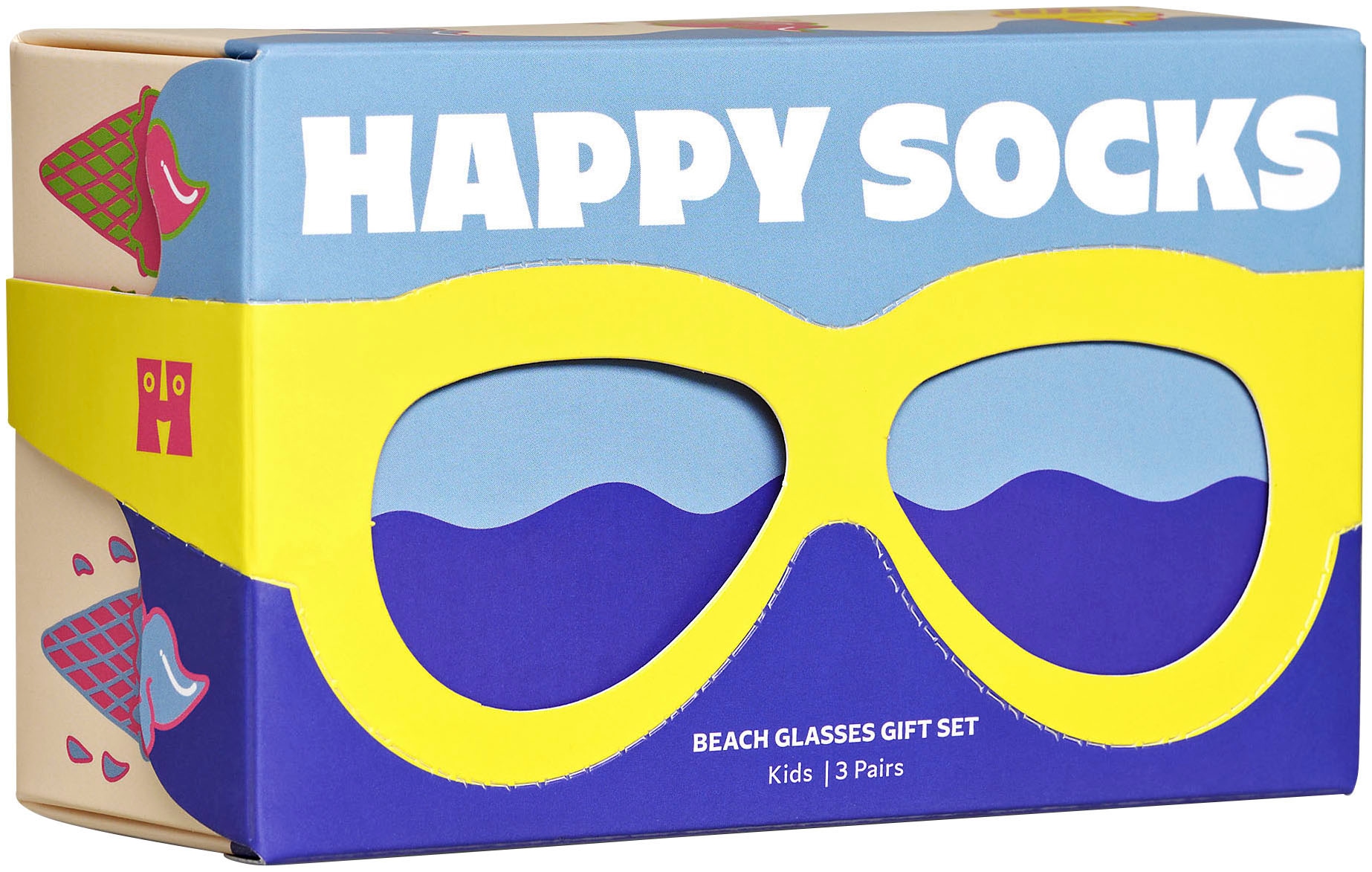 Happy Socks Socken, (3er Pack), Beach Glasses Gift Set