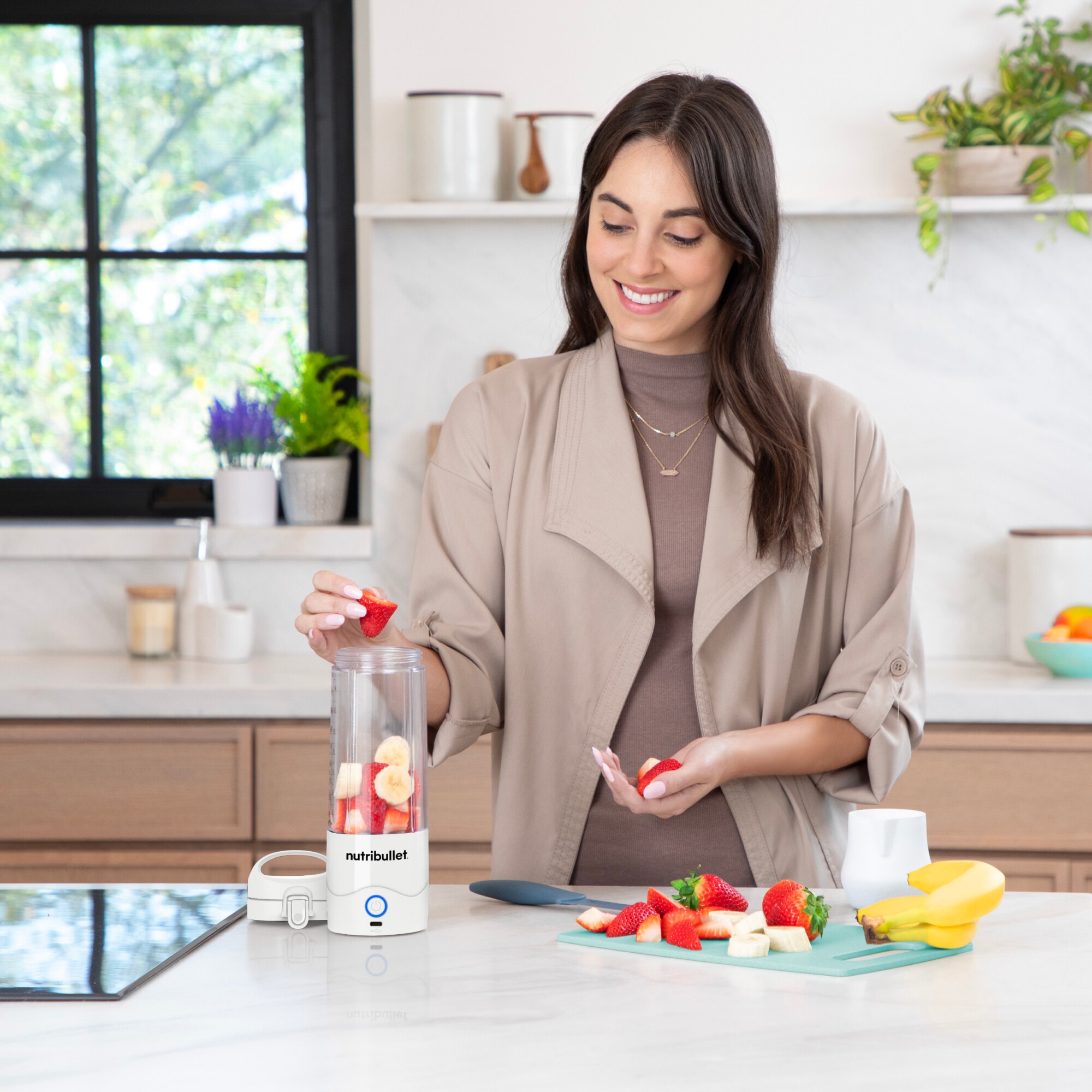 nutribullet Standmixer »NBP003W«, Portabler Smoothiemaker weiß