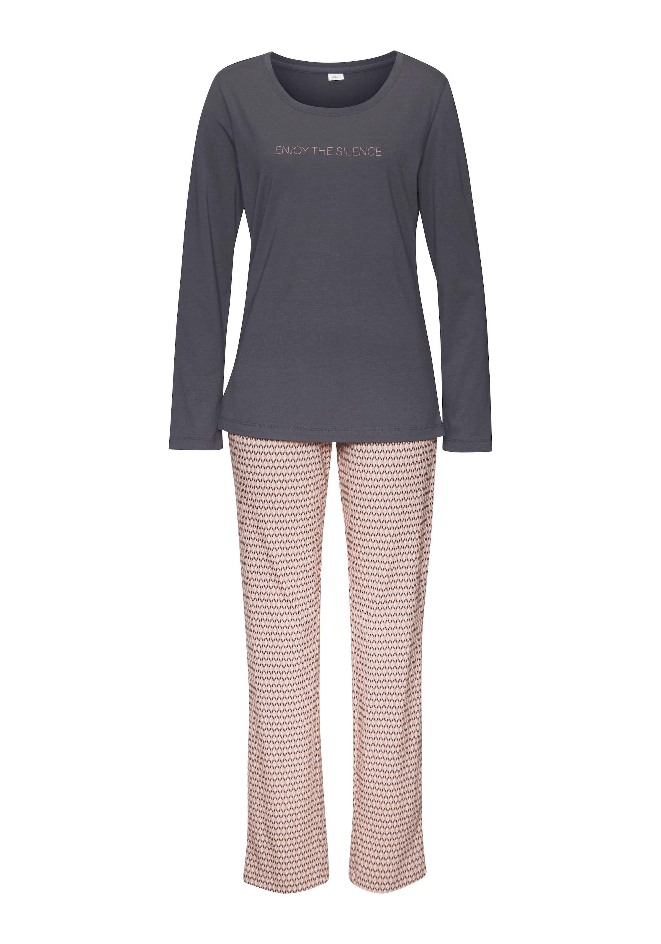 s.Oliver Pyjama Set, 2 mit bedruckter Hose
