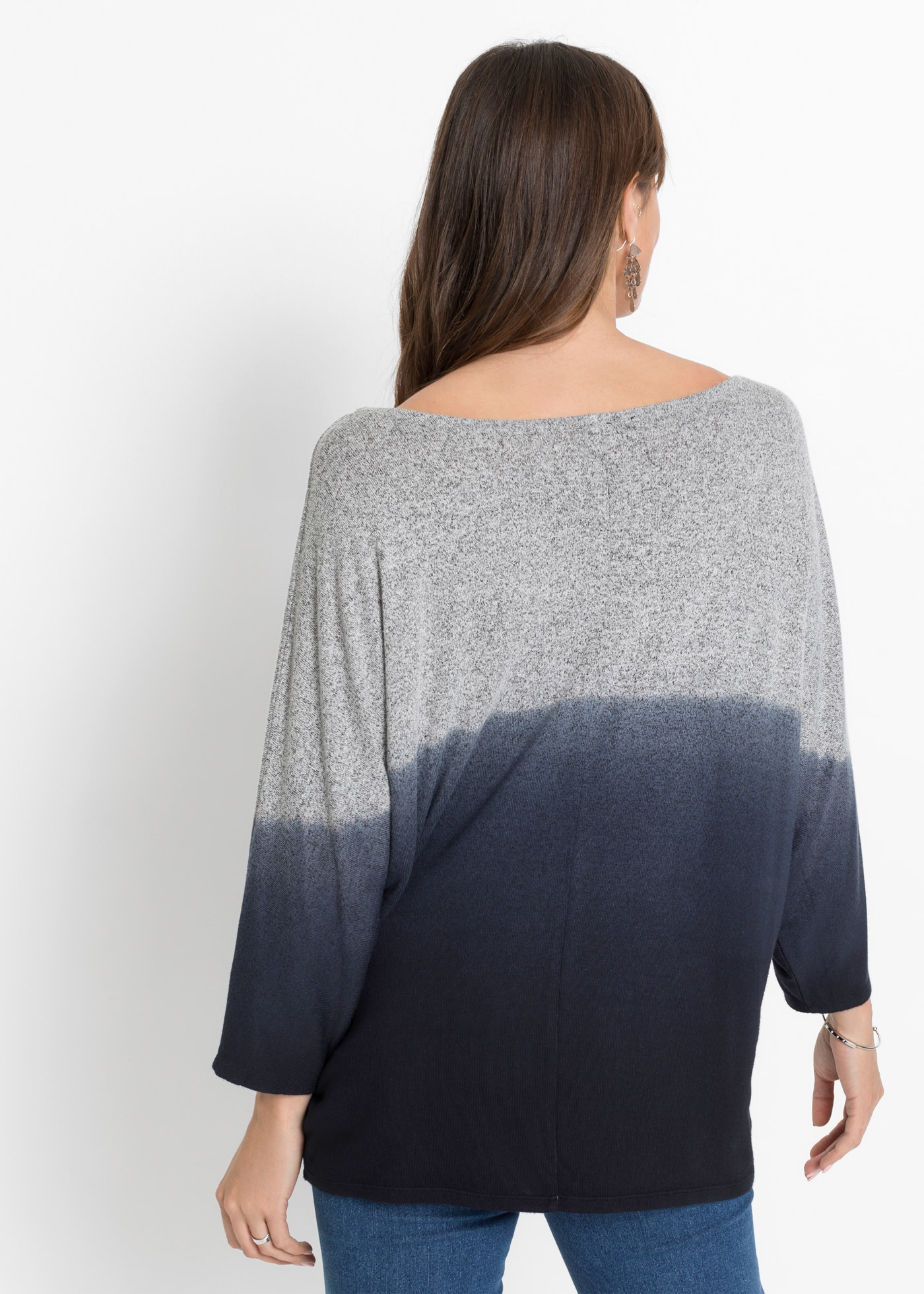 bonprix Oversize-Shirt Oversize-Passform, 3/4-Ärmel, mit Farbverlauf