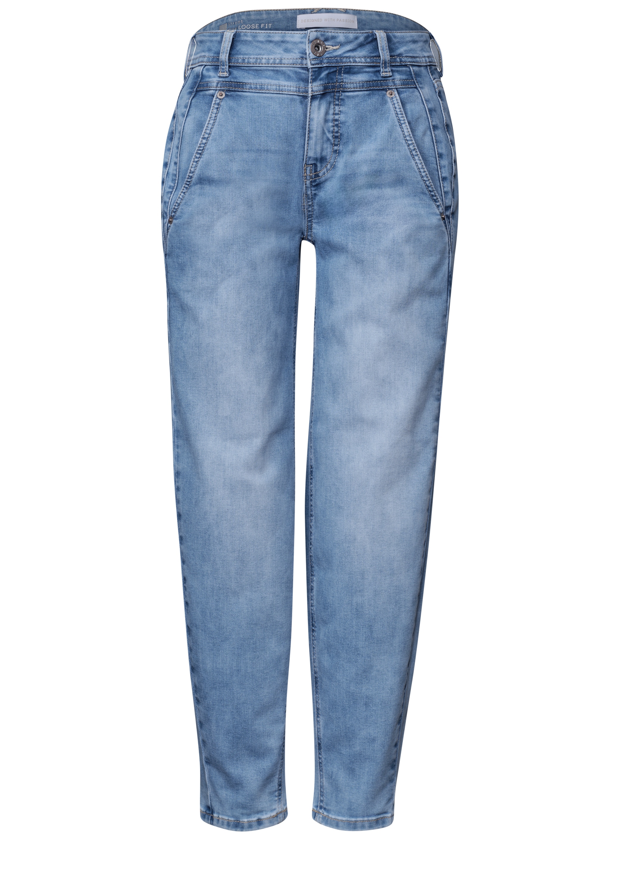 STREET ONE Loose-fit-Jeans »Style Karlie« Barrel Legs - mit Stretch