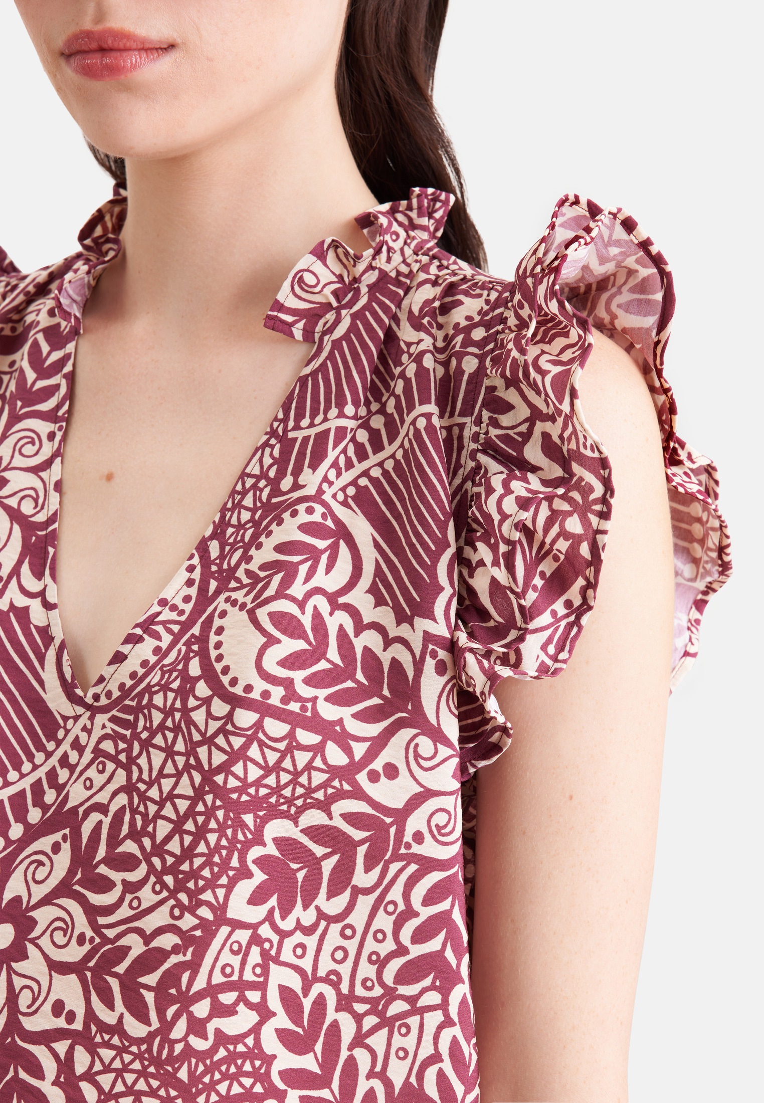 seidensticker Klassische Bluse Tunika Druck