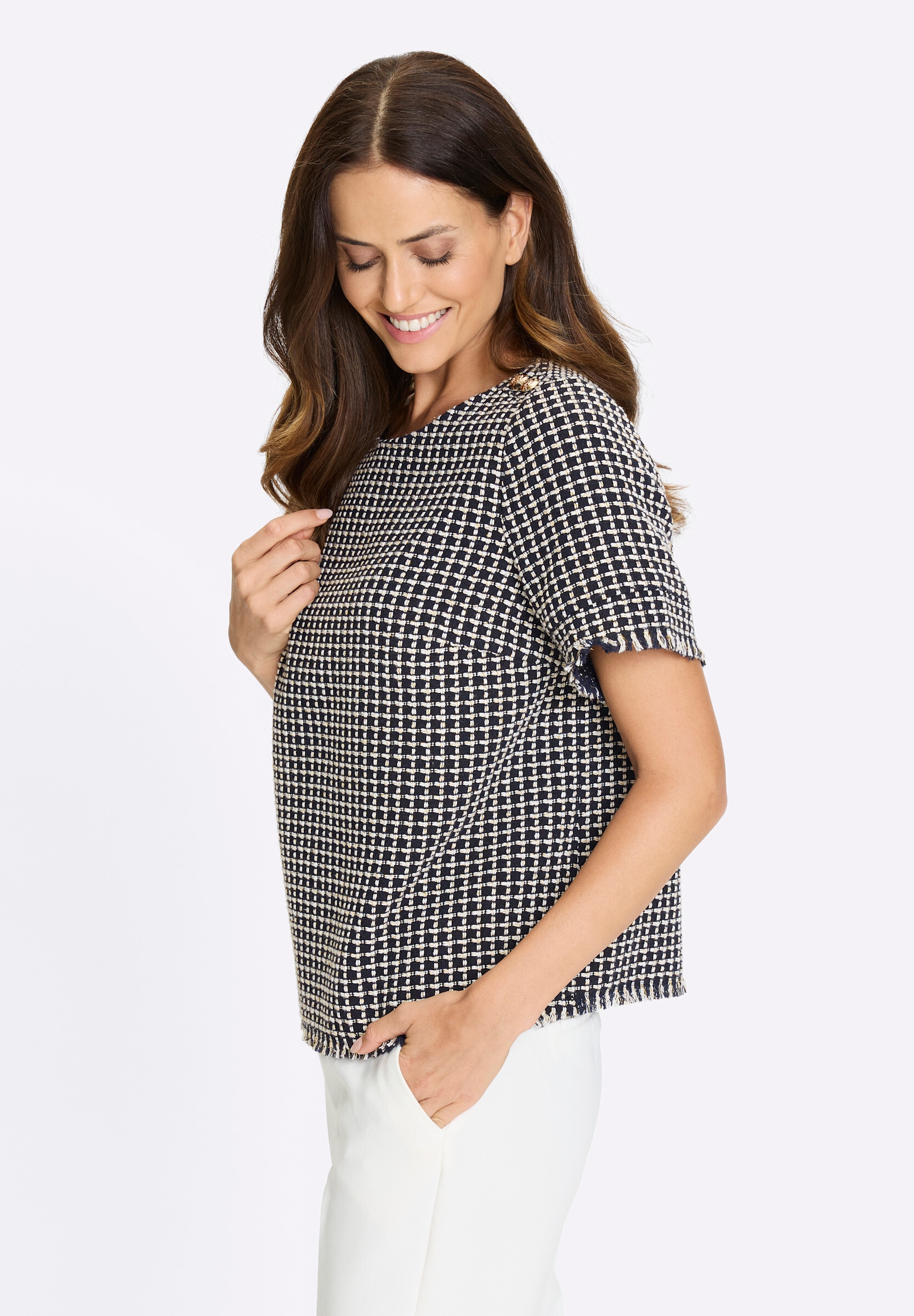 heine Schlupfbluse »Bouclé-Bluse Schlupfbluse in Bouclé-Qualität«