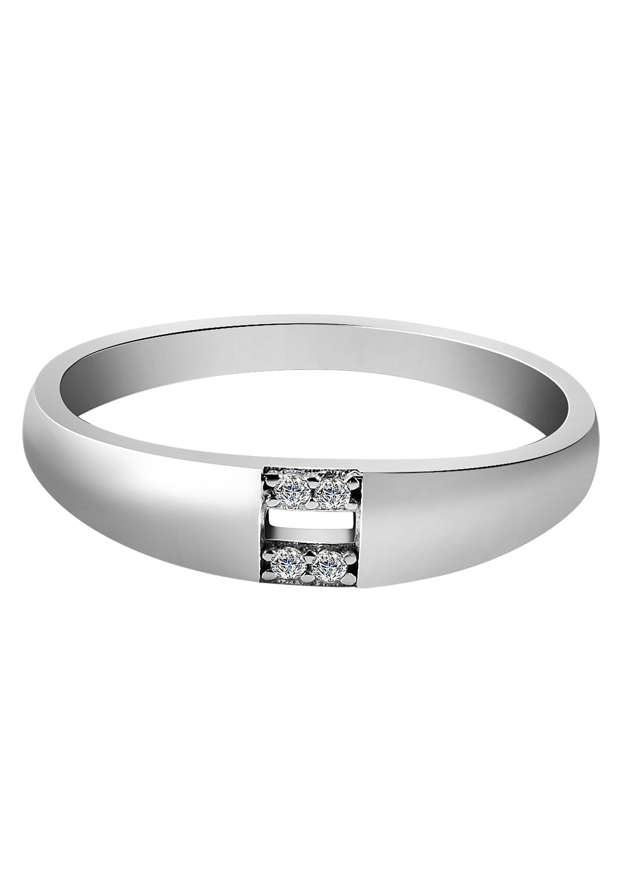 AKZENT Fingerring »"Jorunn" aus 925 Sterlingsilber, rhodiniert, langlebig, Gr.«