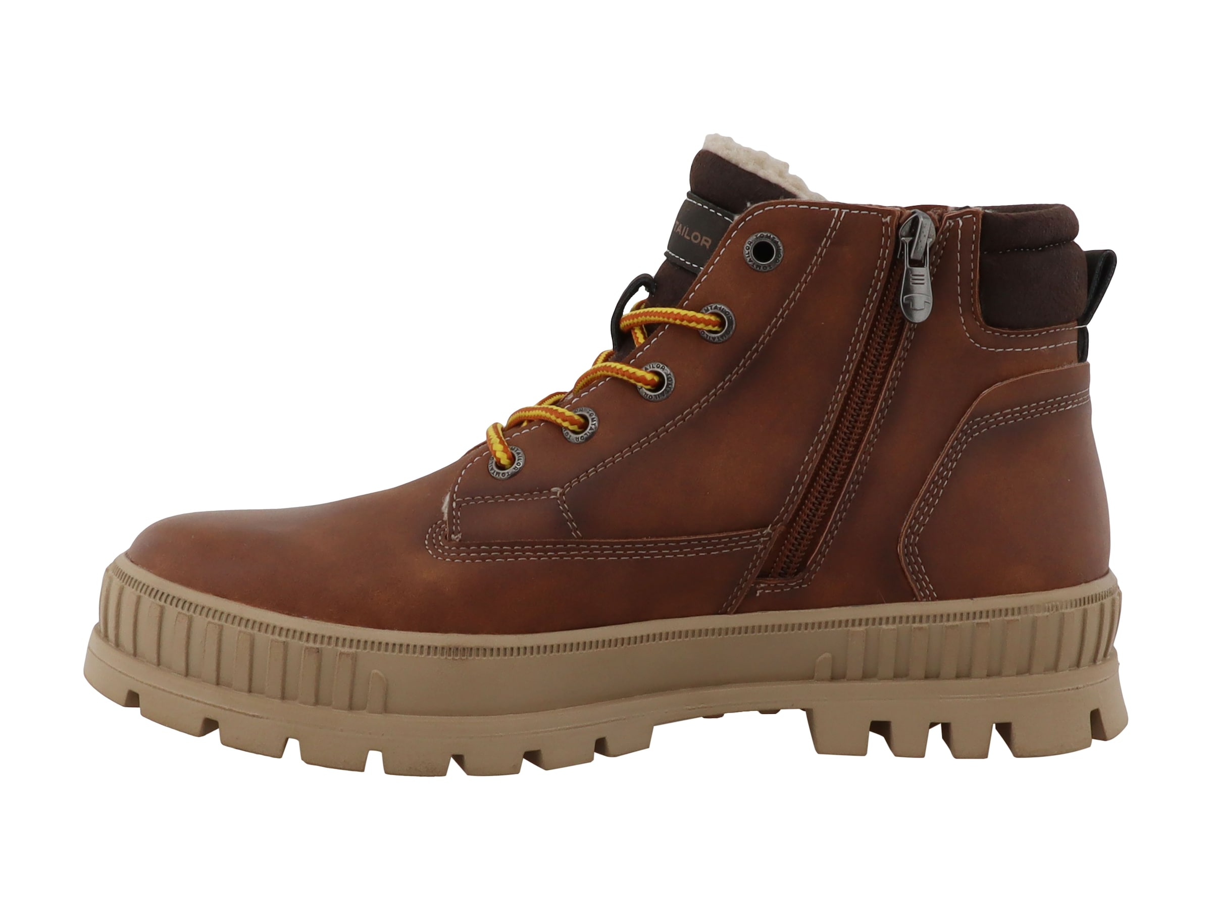 TOM TAILOR Winterboots  Schnürboots mit Kontrastbesatz und Logoprägung