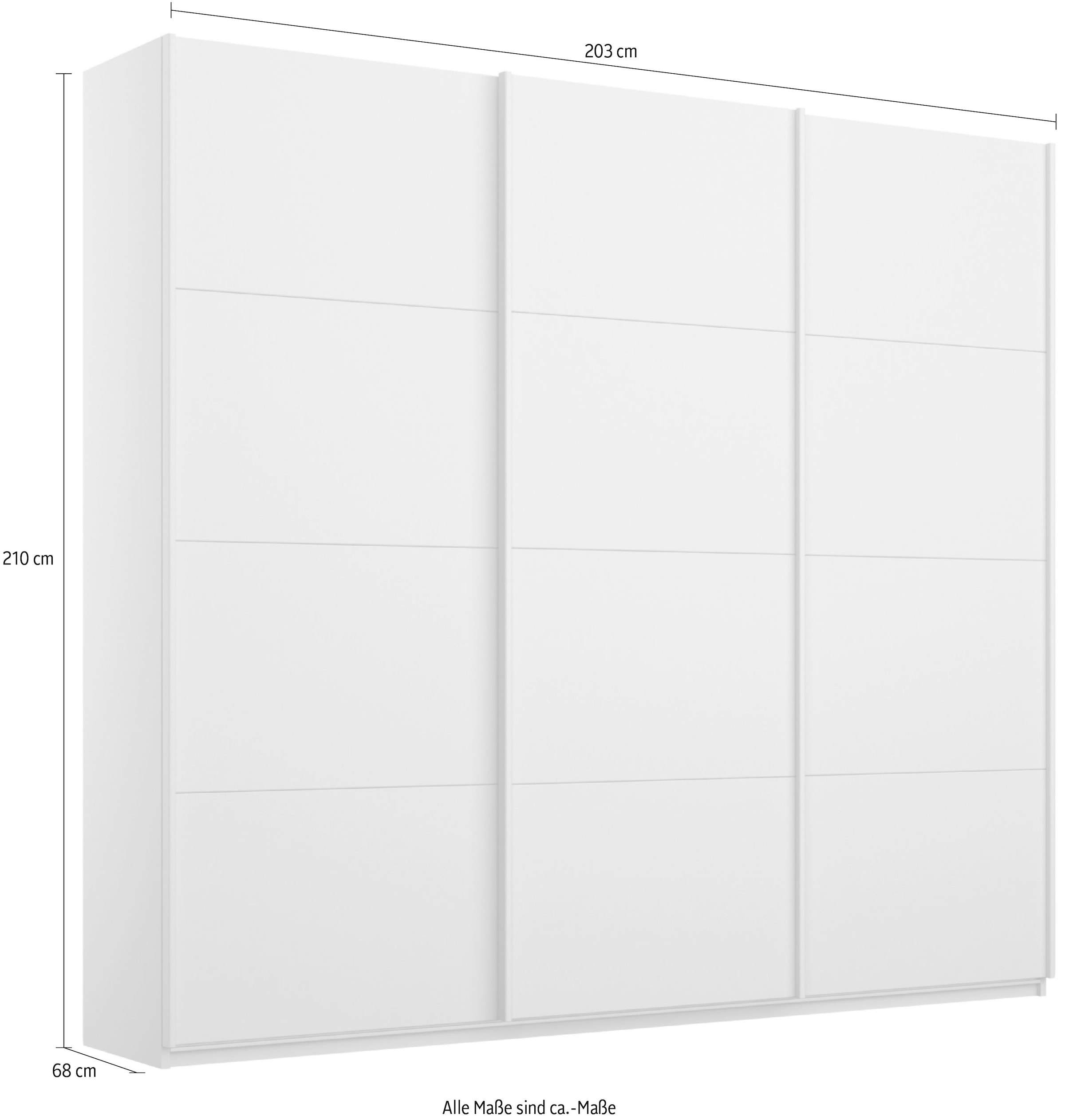 rauch Schwebetürenschrank »Kleiderschrank Schrank Garderobe Wäscheschrank Ankleide OTELI« Breiten 203/271/315/360 cm Höhen 210/229 cm,  in vielen Dekor- und Hochglanzfarben MADE IN GERMANY