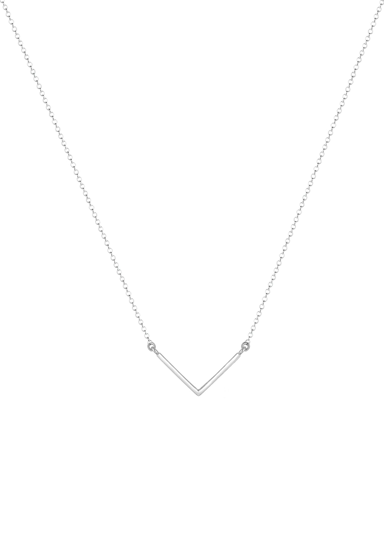 Elli Kette mit Anhänger »Halskette V-förmiger Anhänger 925 Silber«